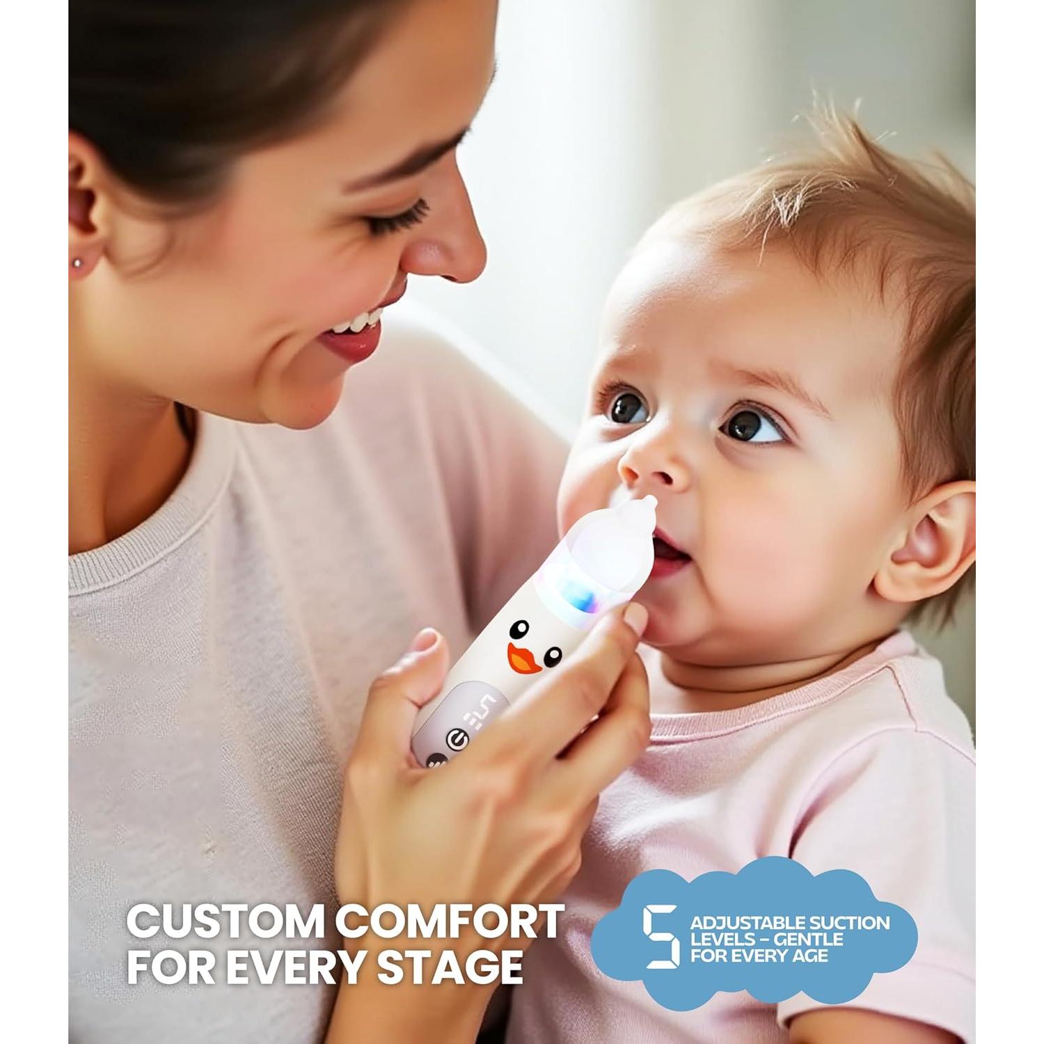 Aspirador Nasal Eléctrico SEREMUM para Bebé con Luz LED
