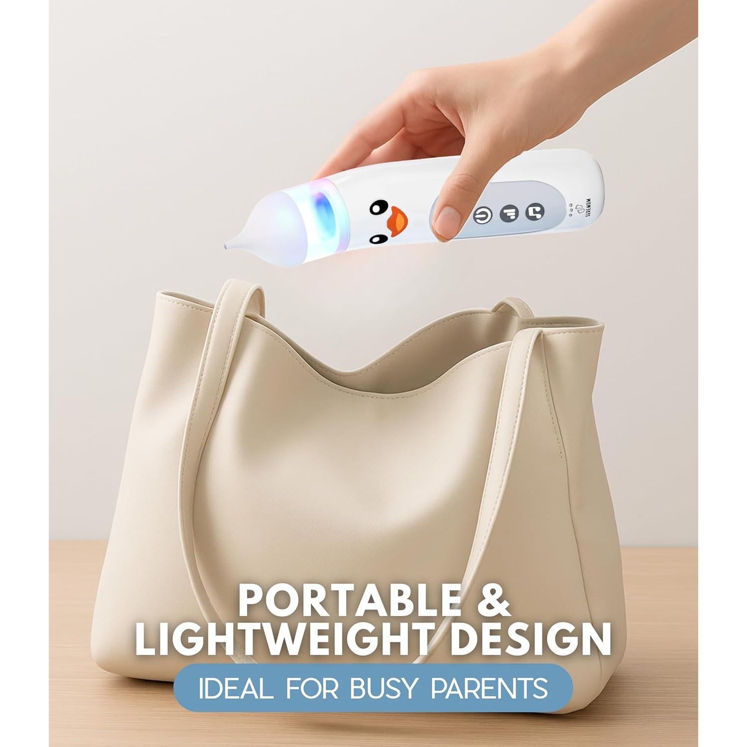 Aspirador Nasal Eléctrico SEREMUM para Bebé con Luz LED