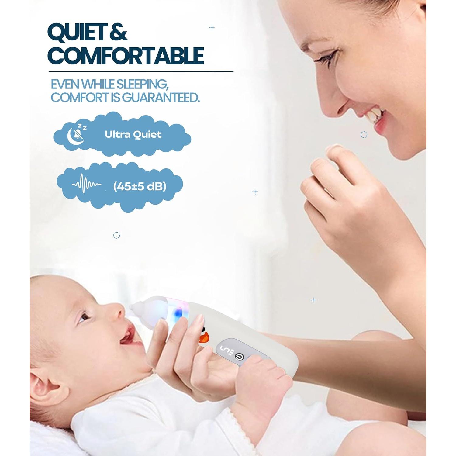 Aspirador Nasal Eléctrico SEREMUM para Bebé con Luz LED