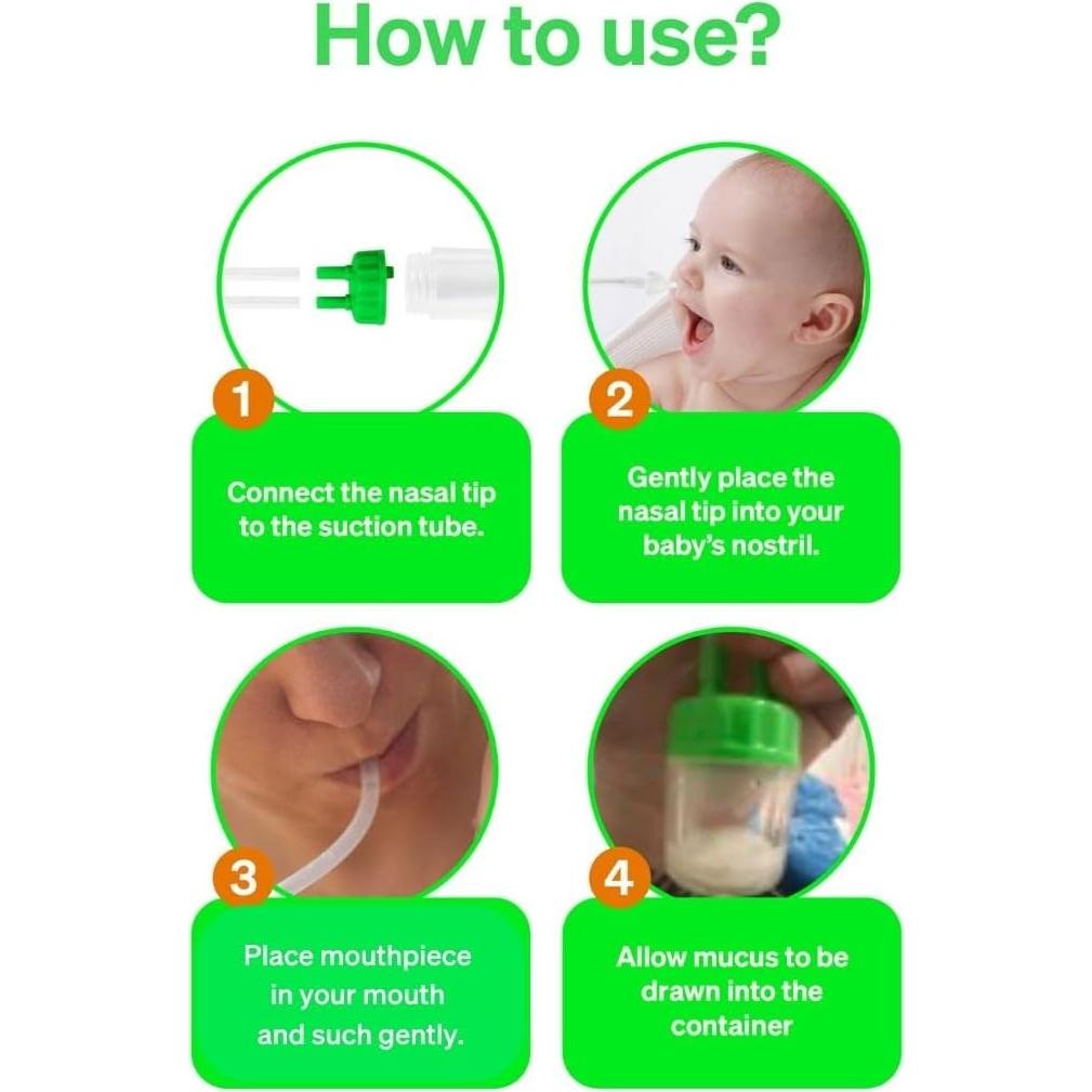 Aspirador Nasal LoveNoobs para Bebés, Libre de BPA, 50g