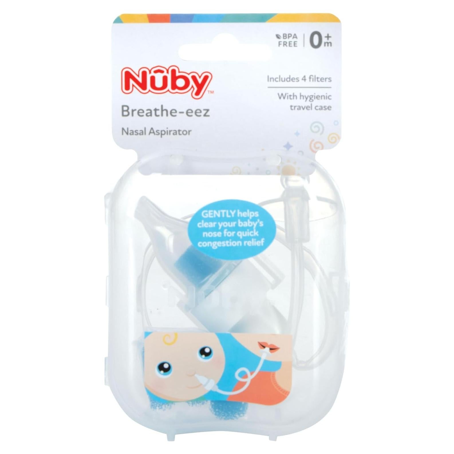 Aspirador Nasal Infantil Nuby Breathe-EEZ con Estuche 10 cm