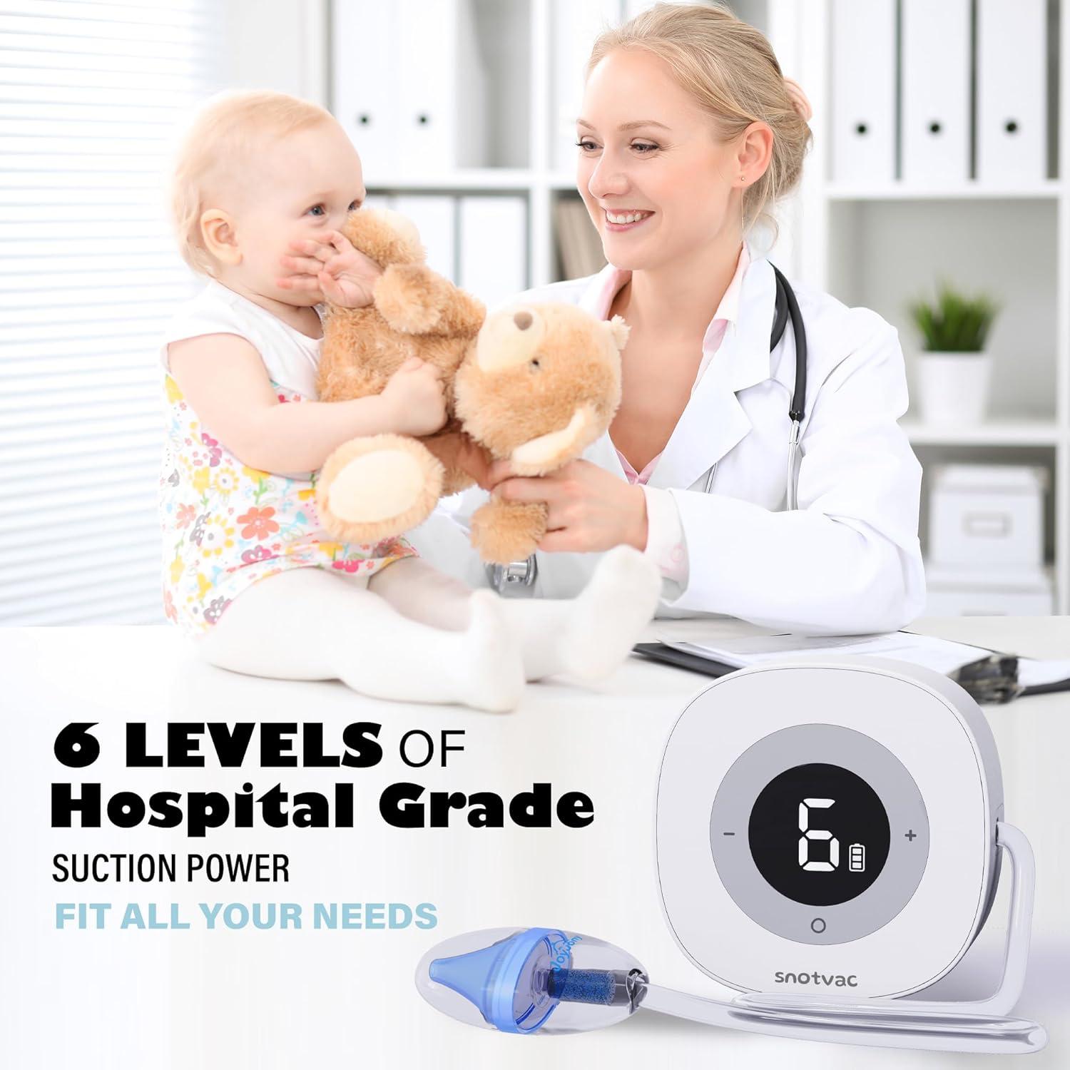 Aspirador Nasal Eléctrico SnotVac SnotMax - Grado Hospitalario