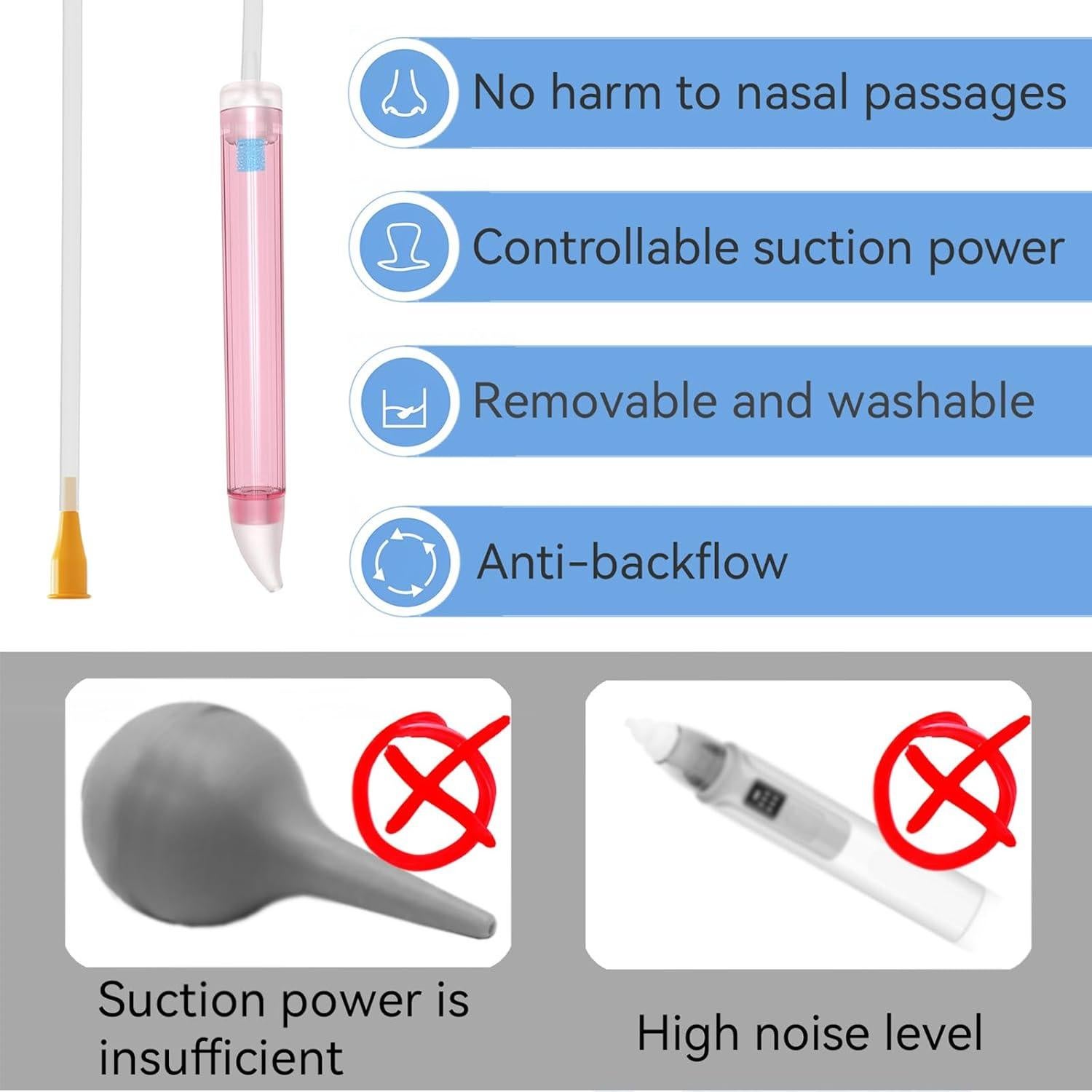 Aspirador Nasal para Bebés Po001na con 24 Filtros Reemplazables