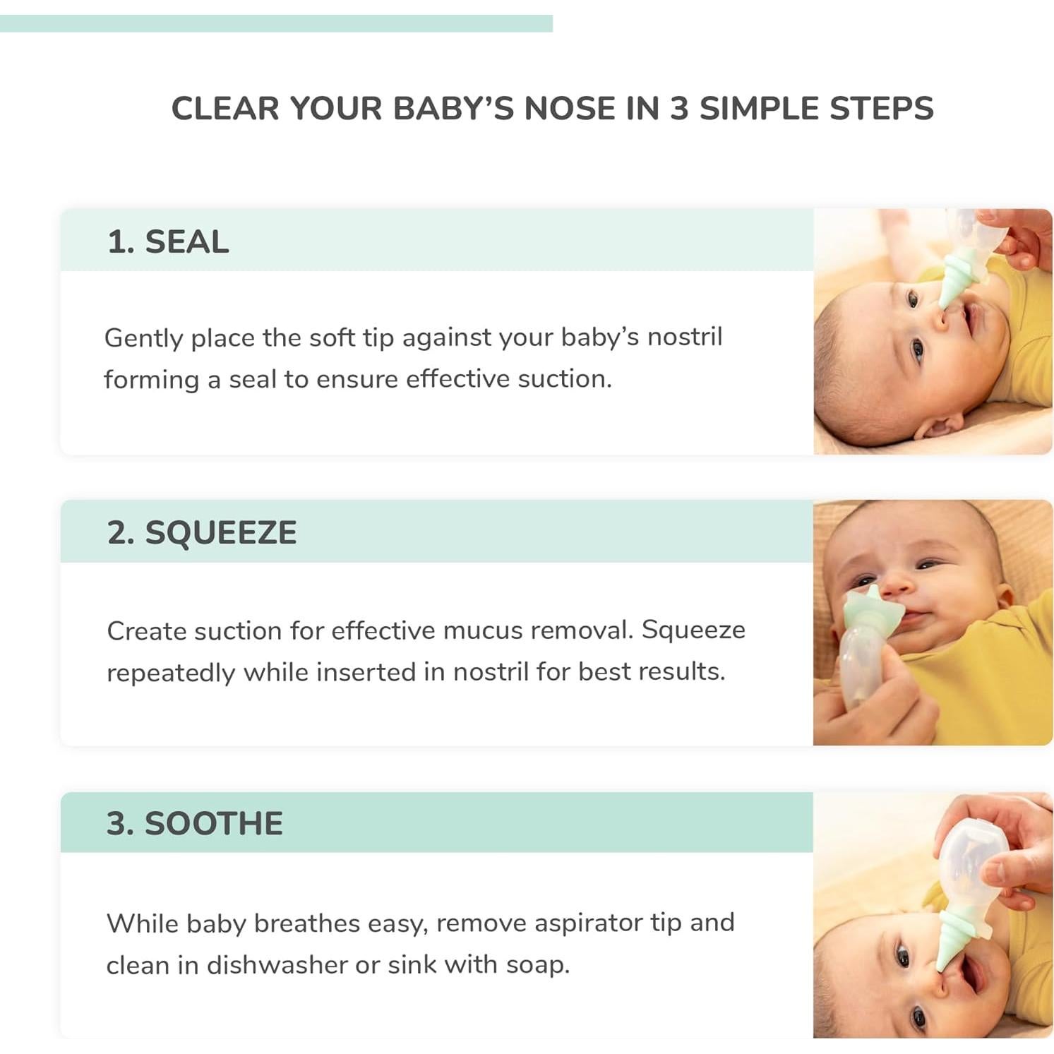 Aspirador Nasal Dr. Rose para Bebé Doble Succión 1 Unidad