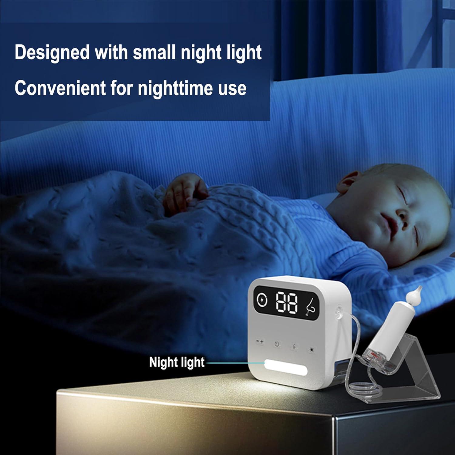 Aspirador Nasal Eléctrico Saicheek BC-026 con Luz y 3 Puntas