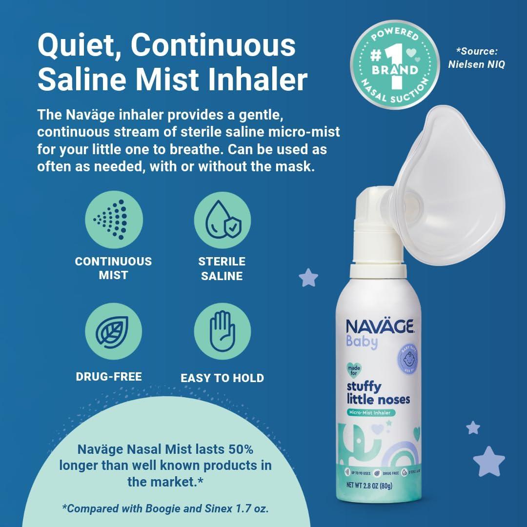 Inhalador de Micro-Niebla Salina Navage Baby 79.4ml - Spray Nasal para Bebés