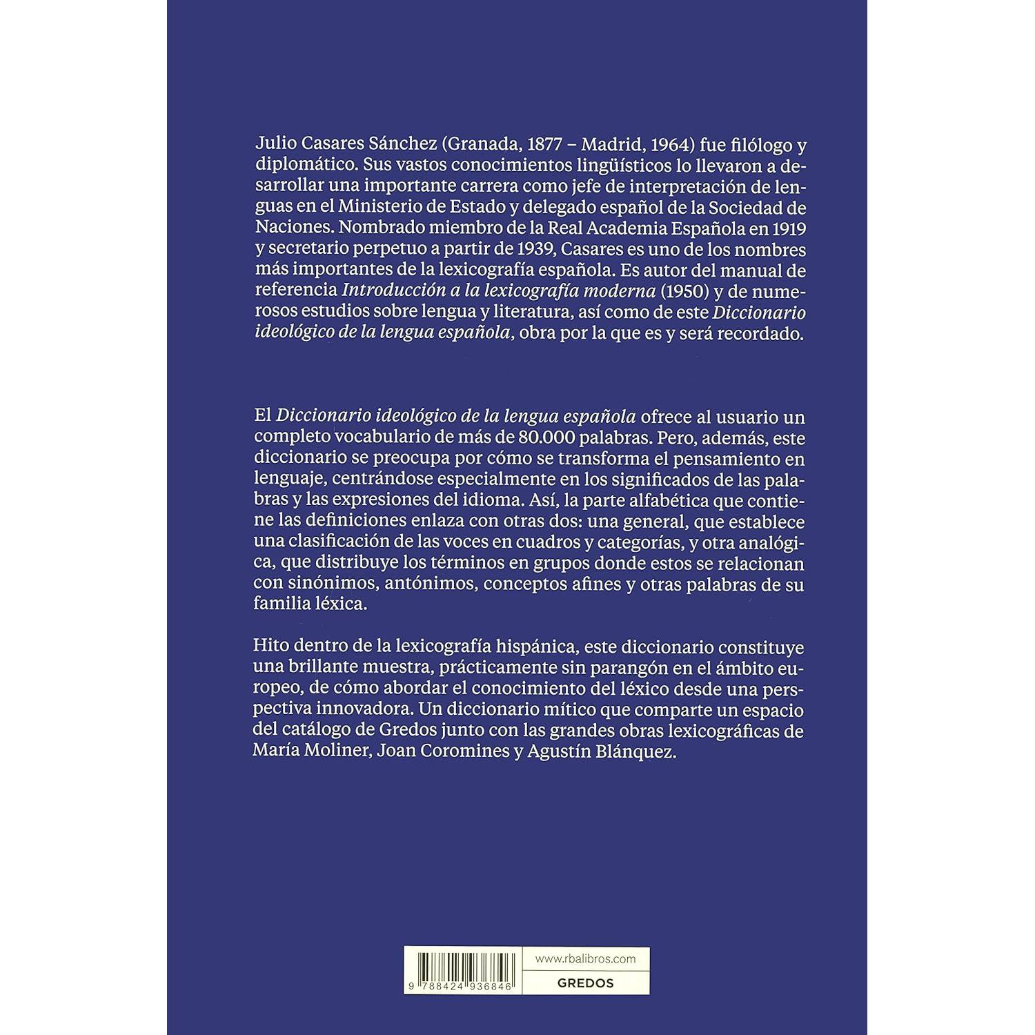 Diccionario ideológico de la lengua española (Spanish Edition)