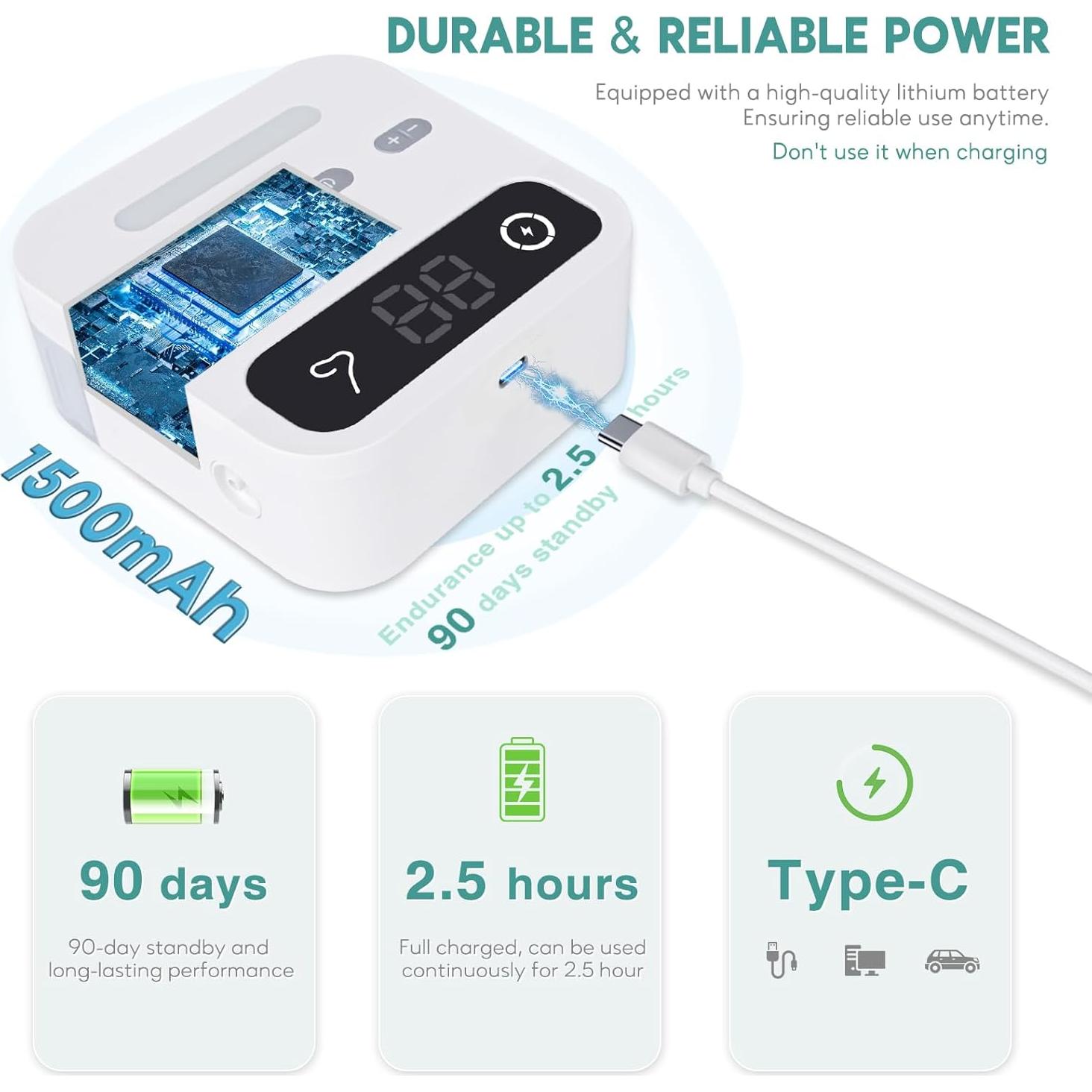 Aspirador Nasal Eléctrico Termichy BC-026 para Bebés - 9 Niveles de Succión