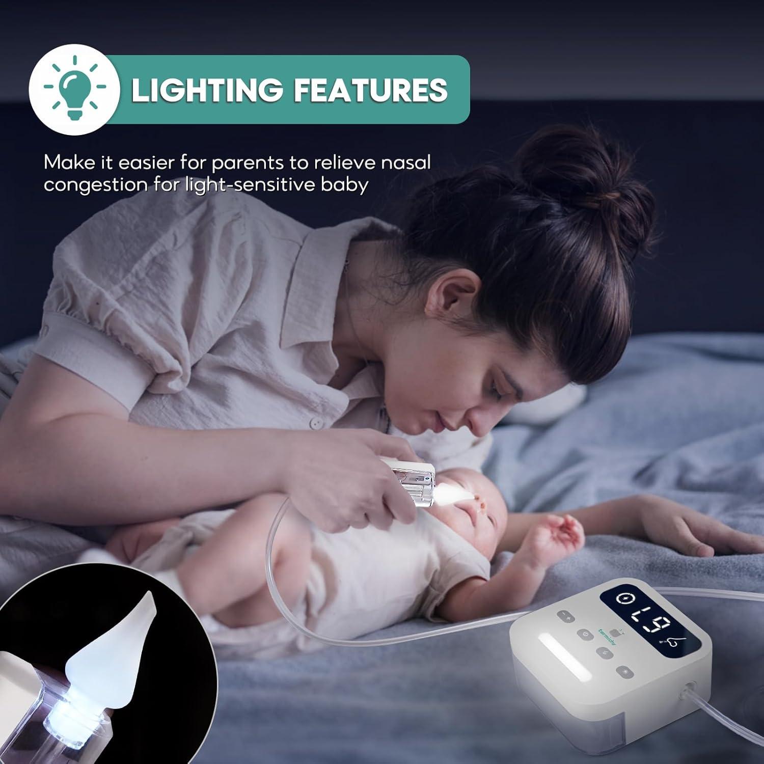 Aspirador Nasal Eléctrico Termichy BC-026 para Bebés - 9 Niveles de Succión