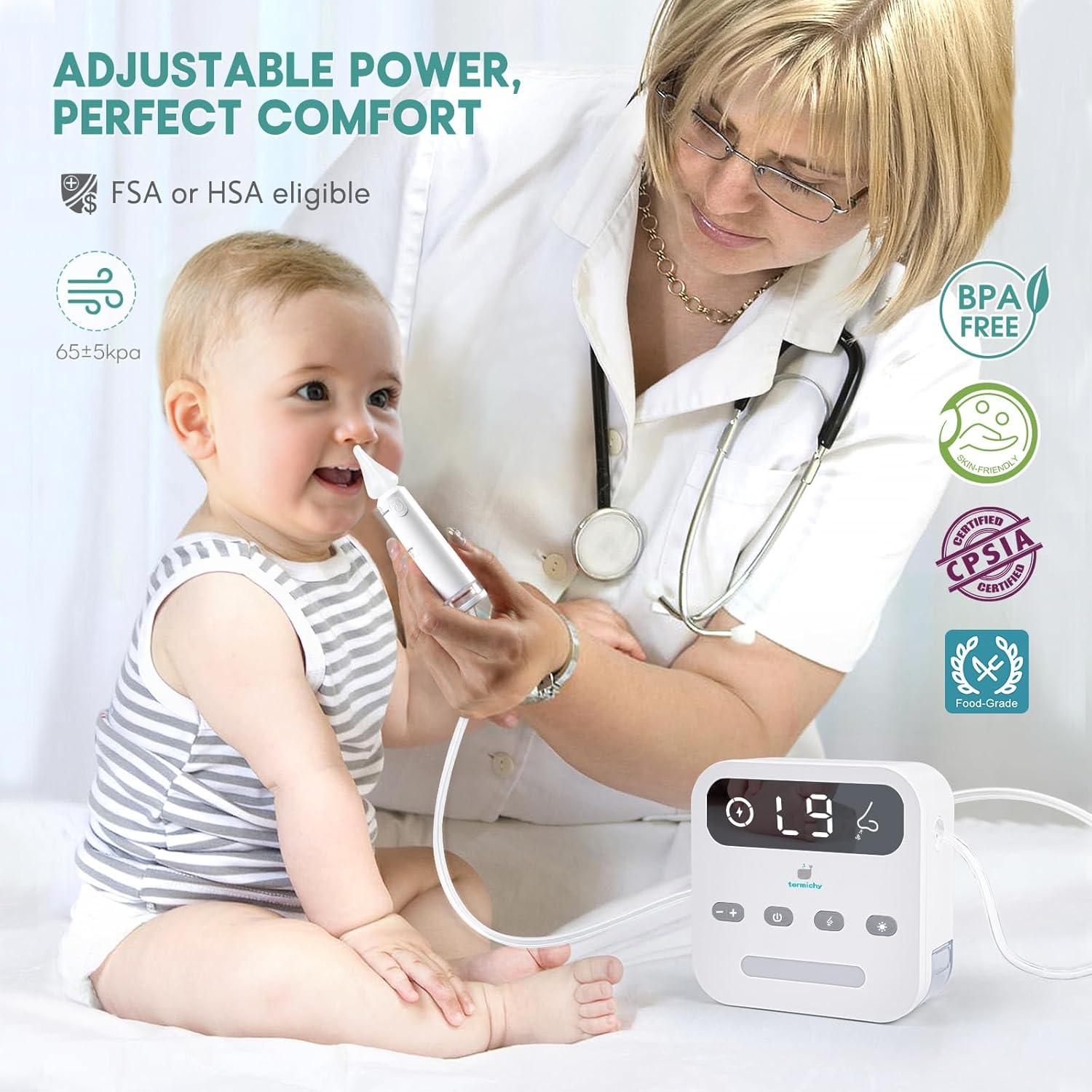 Aspirador Nasal Eléctrico Termichy BC-026 para Bebés - 9 Niveles de Succión