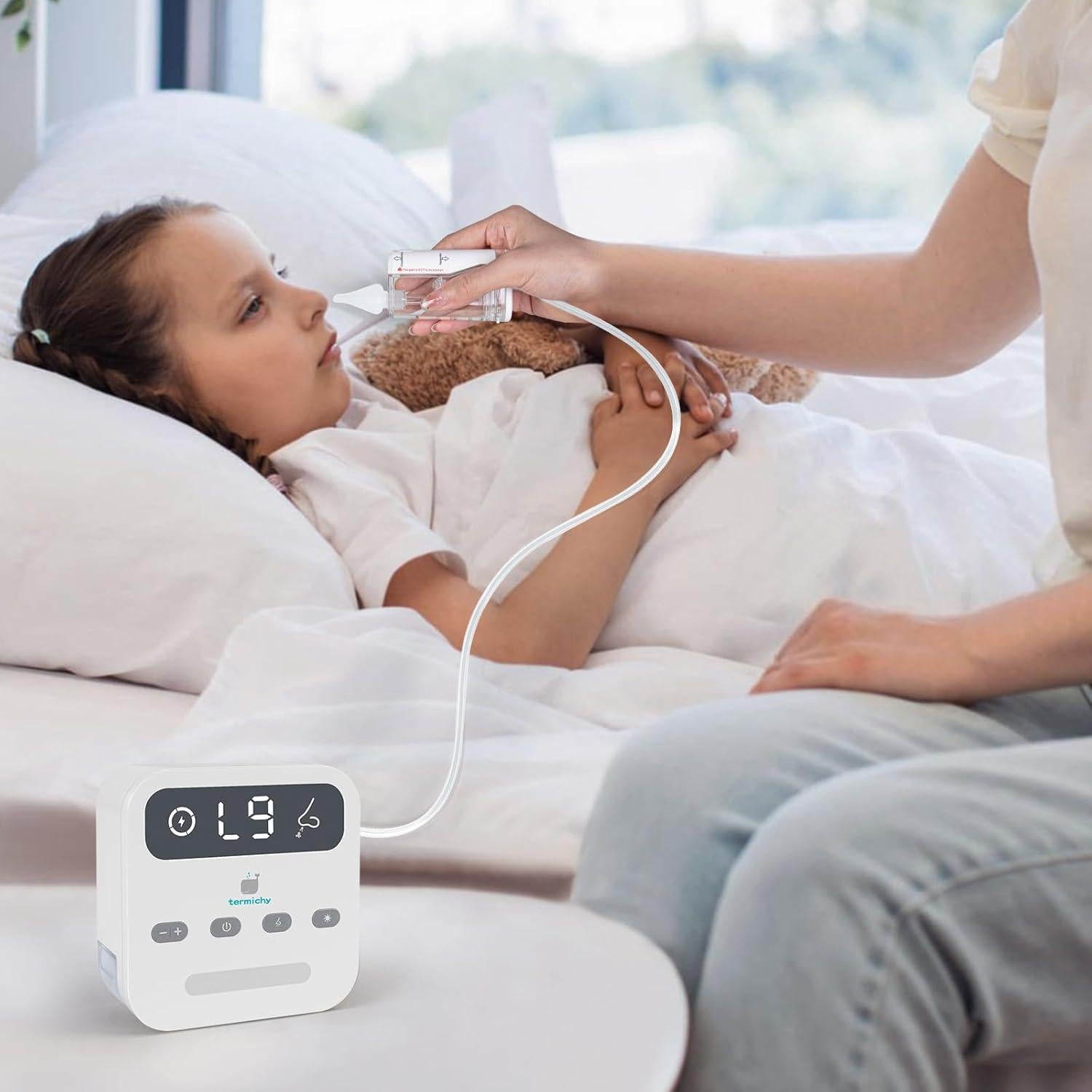 Aspirador Nasal Eléctrico Termichy BC-026 para Bebés - 9 Niveles de Succión