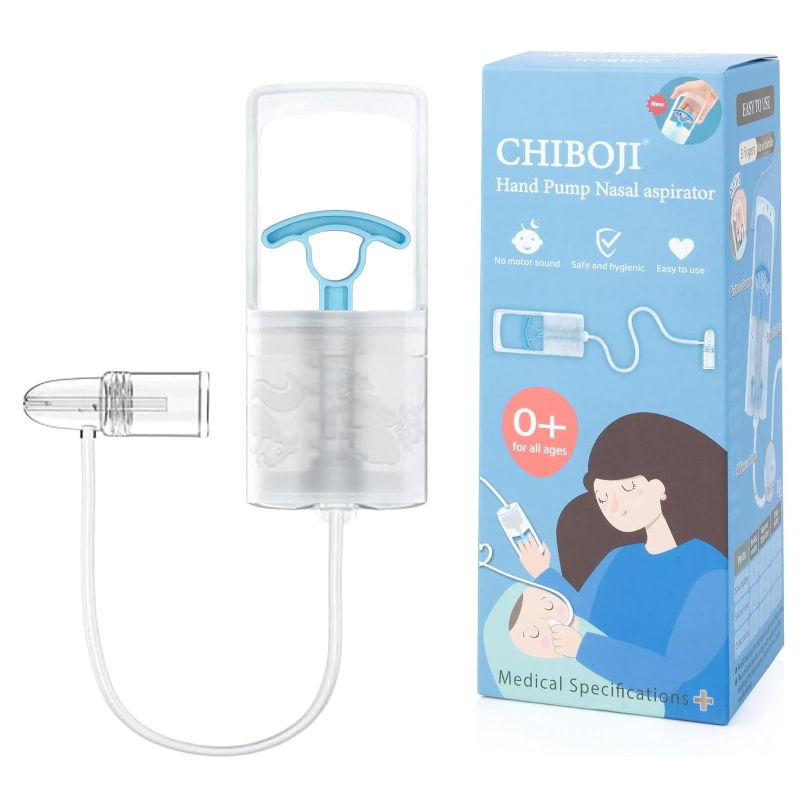Aspirador Nasal Manual CHIBOJI para Bebés - Succión Suave y Silenciosa