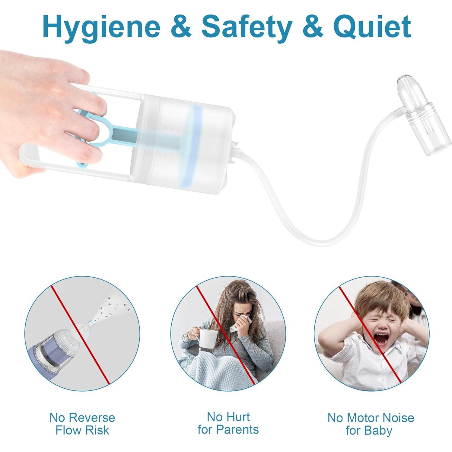 Aspirador Nasal Manual CHIBOJI para Bebés - Succión Suave y Silenciosa