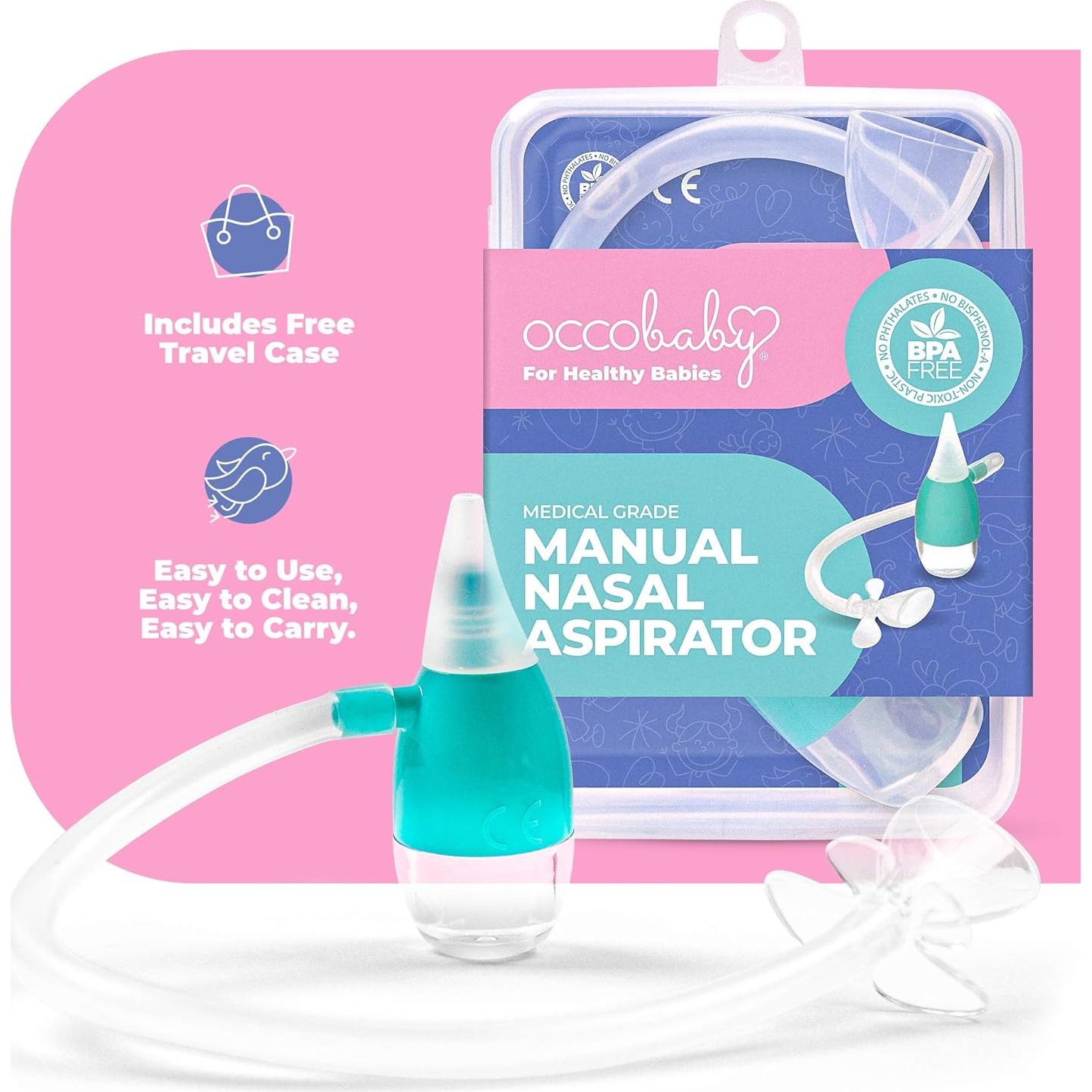 Aspirador Nasal Manual OCCObaby - Succionador de Nariz Bebés