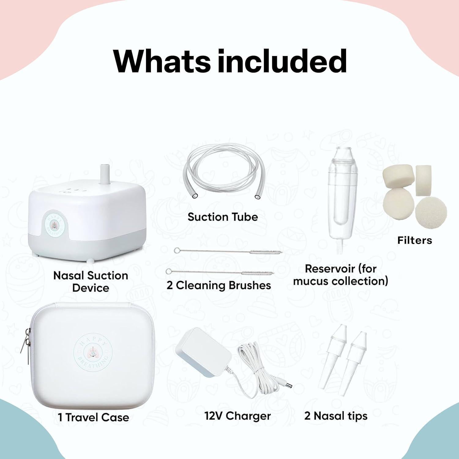 Aspirador Nasal Eléctrico Happy Breathing para Bebés - 3 Niveles