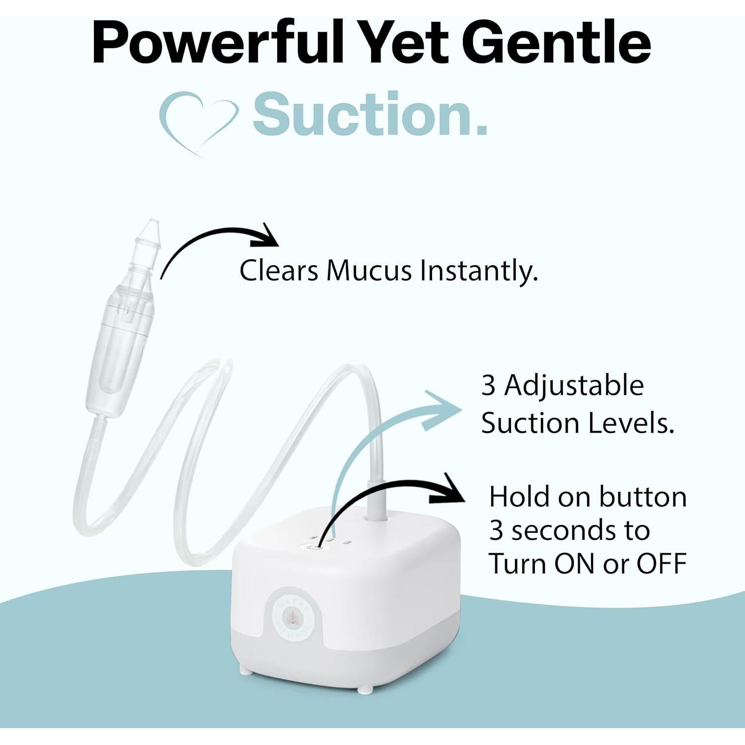 Aspirador Nasal Eléctrico Happy Breathing para Bebés - 3 Niveles