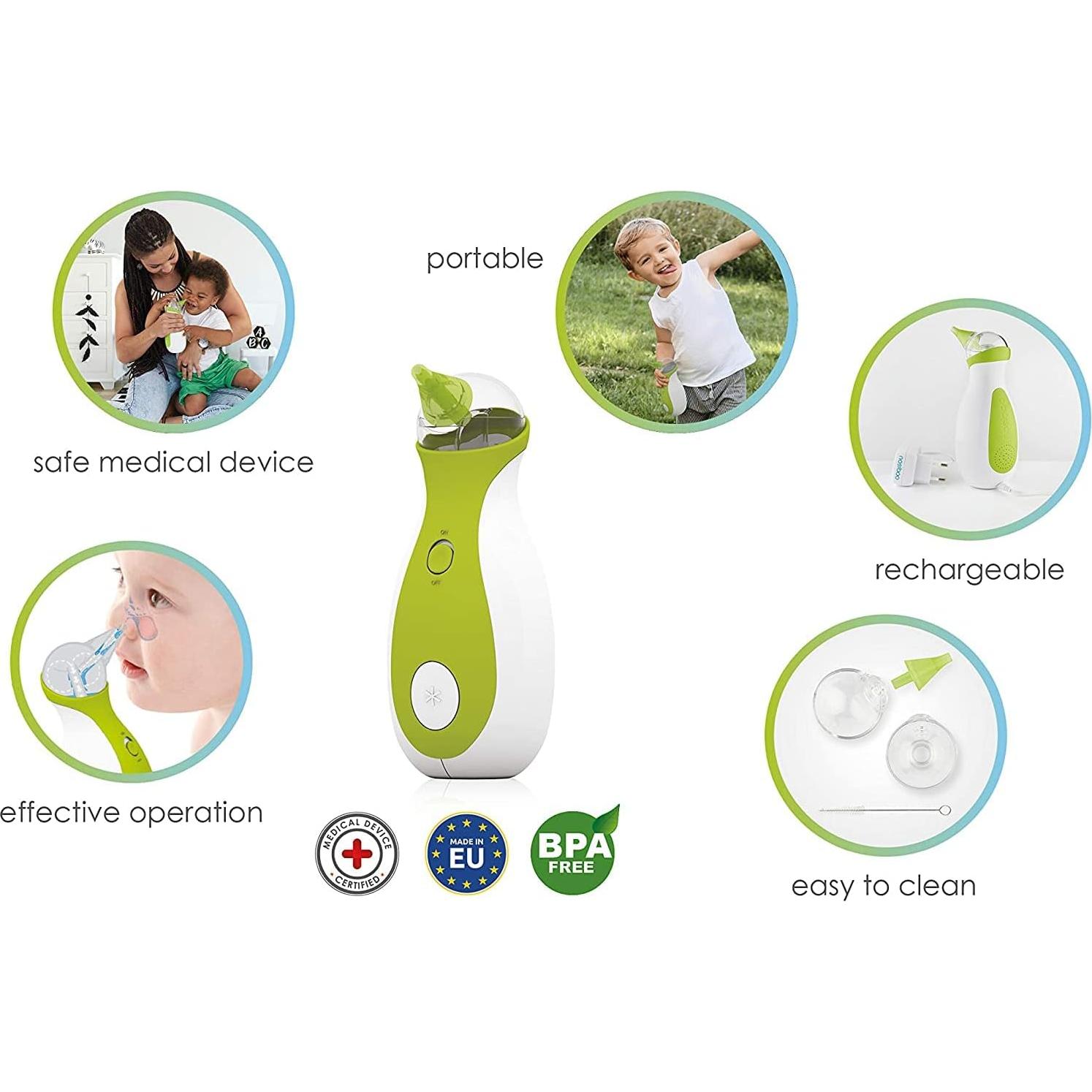 Aspirador Nasal Eléctrico Nosiboo Go para Bebés - Portátil y Recargable