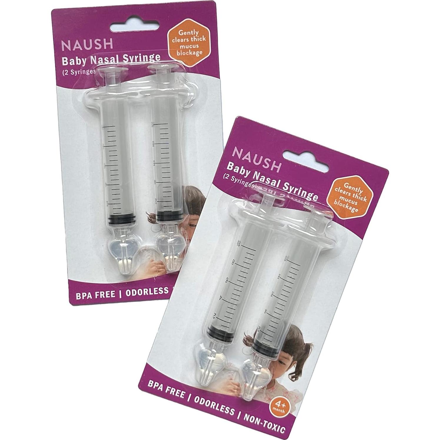 Aspirador Nasal para Bebé NAUSH - Jeringa 10ml Silicona BPA Free
