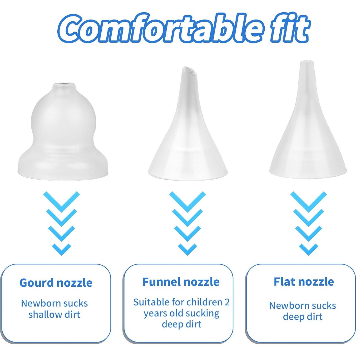 3 Puntas de Repuesto Silicona para Aspirador Nasal Bebé