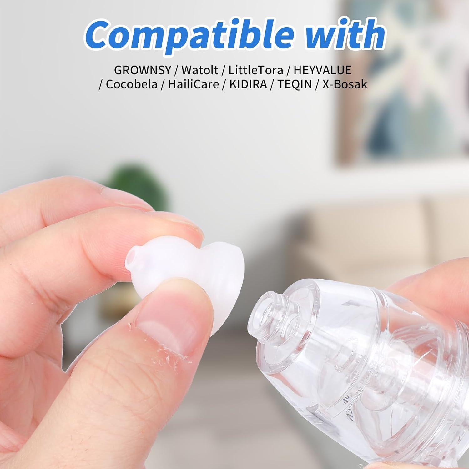 3 Puntas de Repuesto Silicona para Aspirador Nasal Bebé