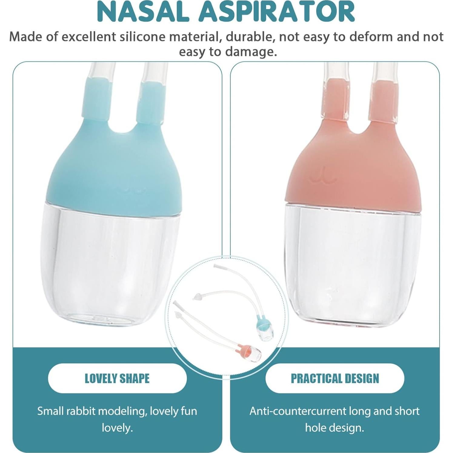 Extractor de Mocos EXCEART Aspirador Nasal Infantil 2 Pcs