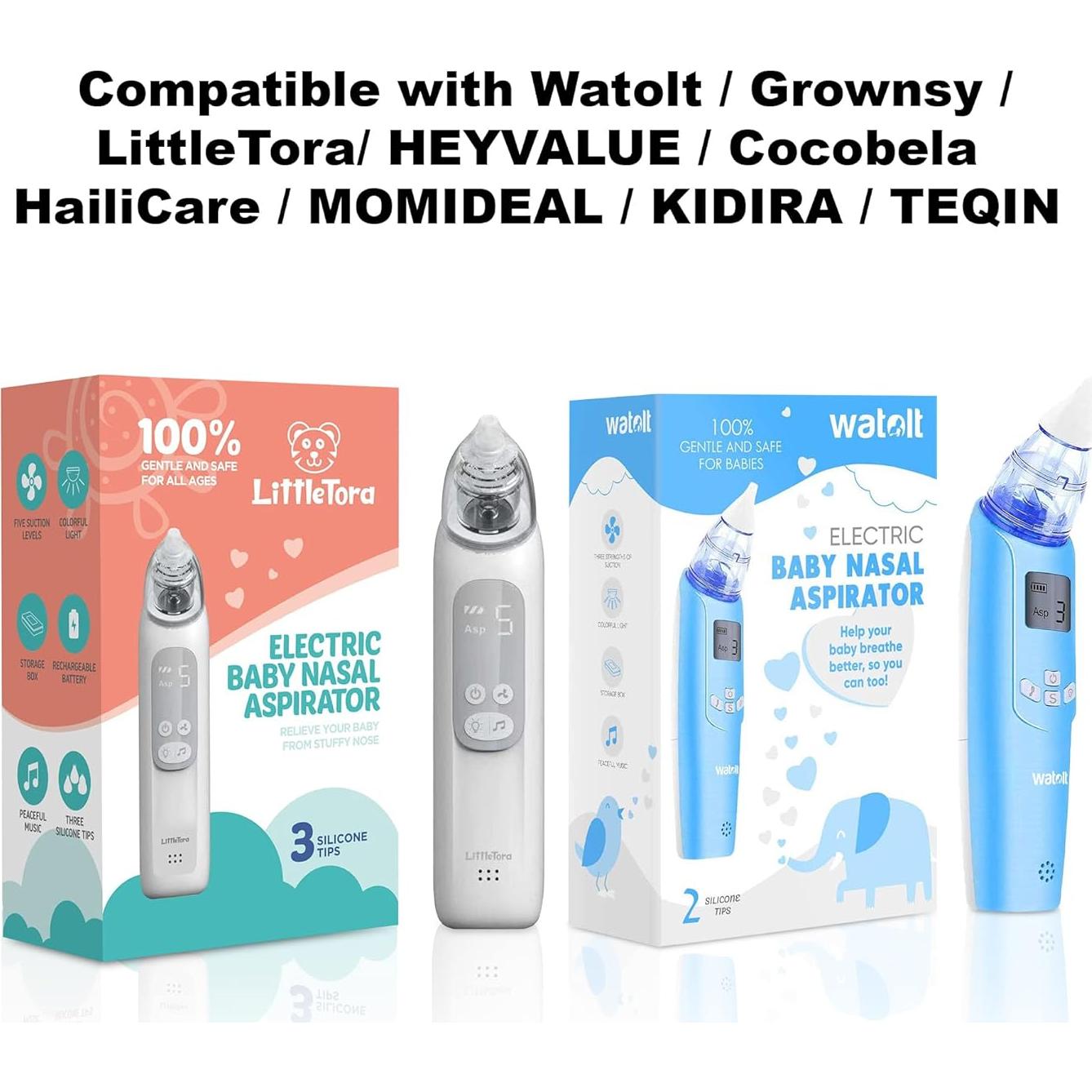 Consejos Reemplazo Aspirador Nasal Bebé Watolt - 4 Piezas Silicona
