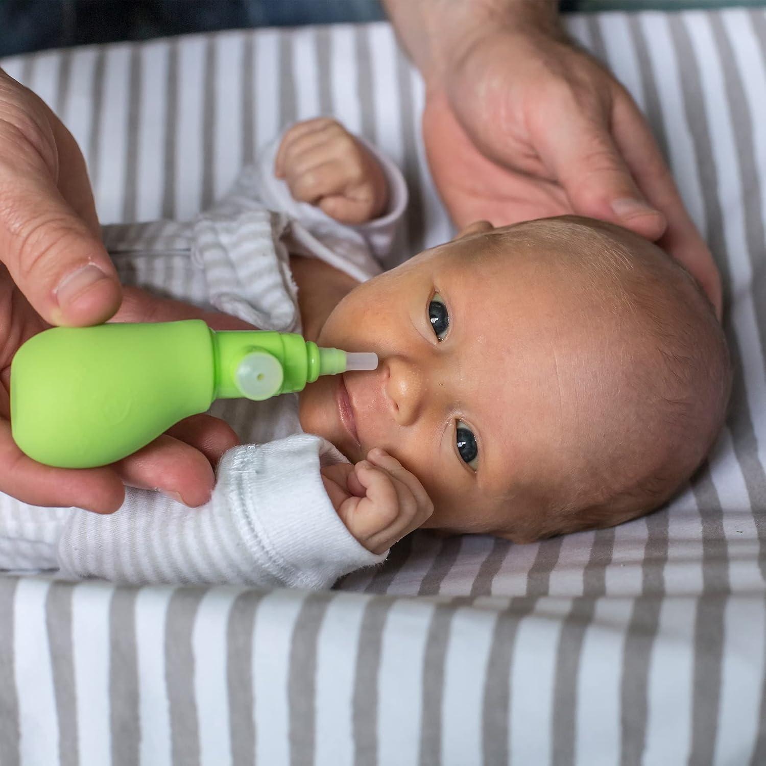 Aspirador Nasal Bulbo Green Sprouts de Silicona y Planta