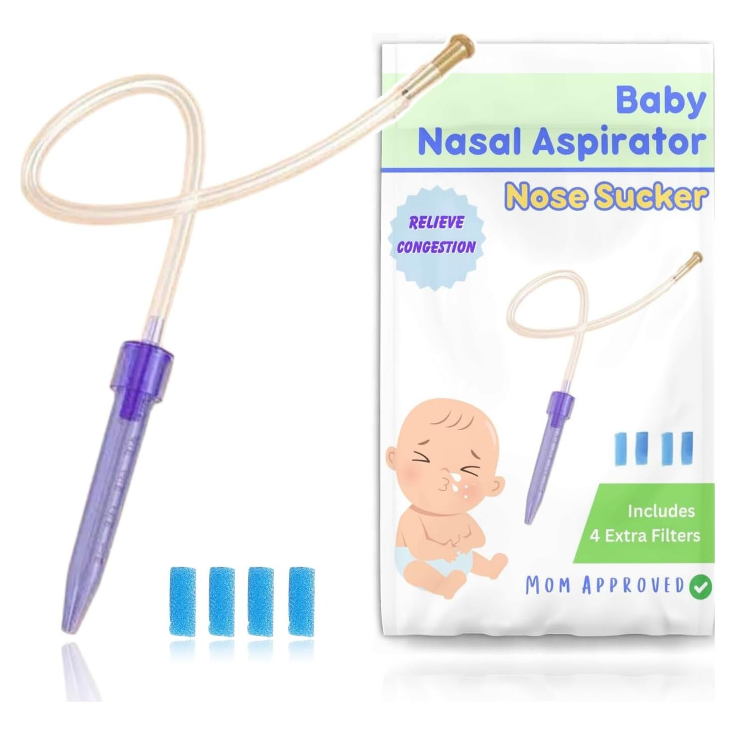 Aspirador Nasal Manual para Bebés The Celly Plug con 4 Filtros