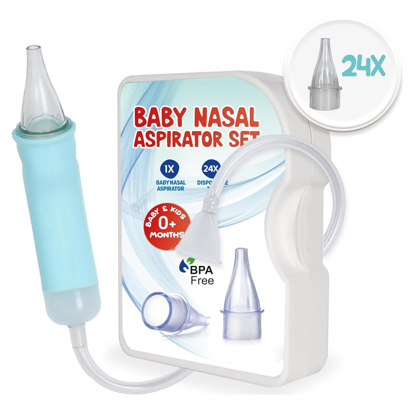 Aspirador Nasal Manual BVE Medikal con 24 Puntas Desechables