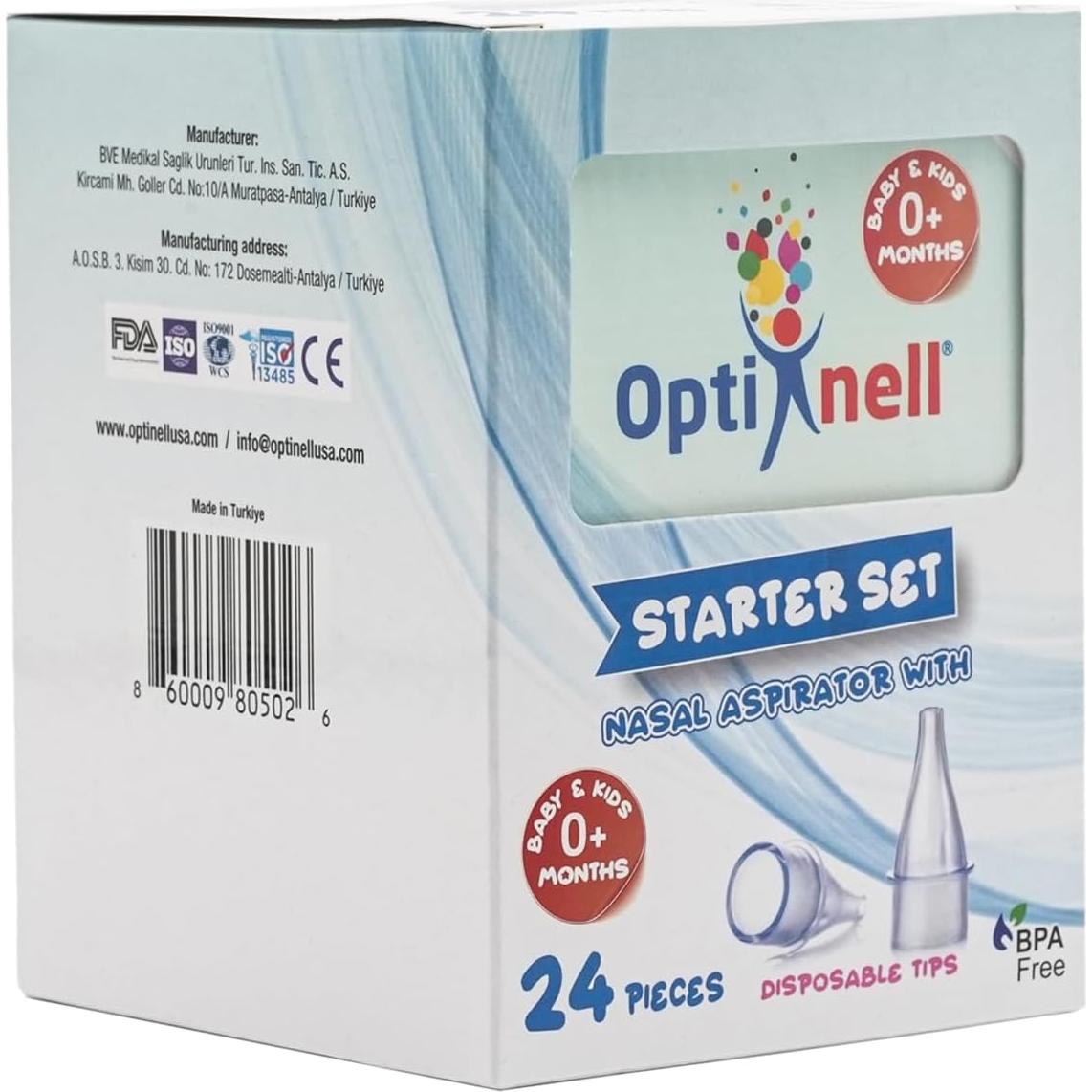 Aspirador Nasal Manual BVE Medikal con 24 Puntas Desechables