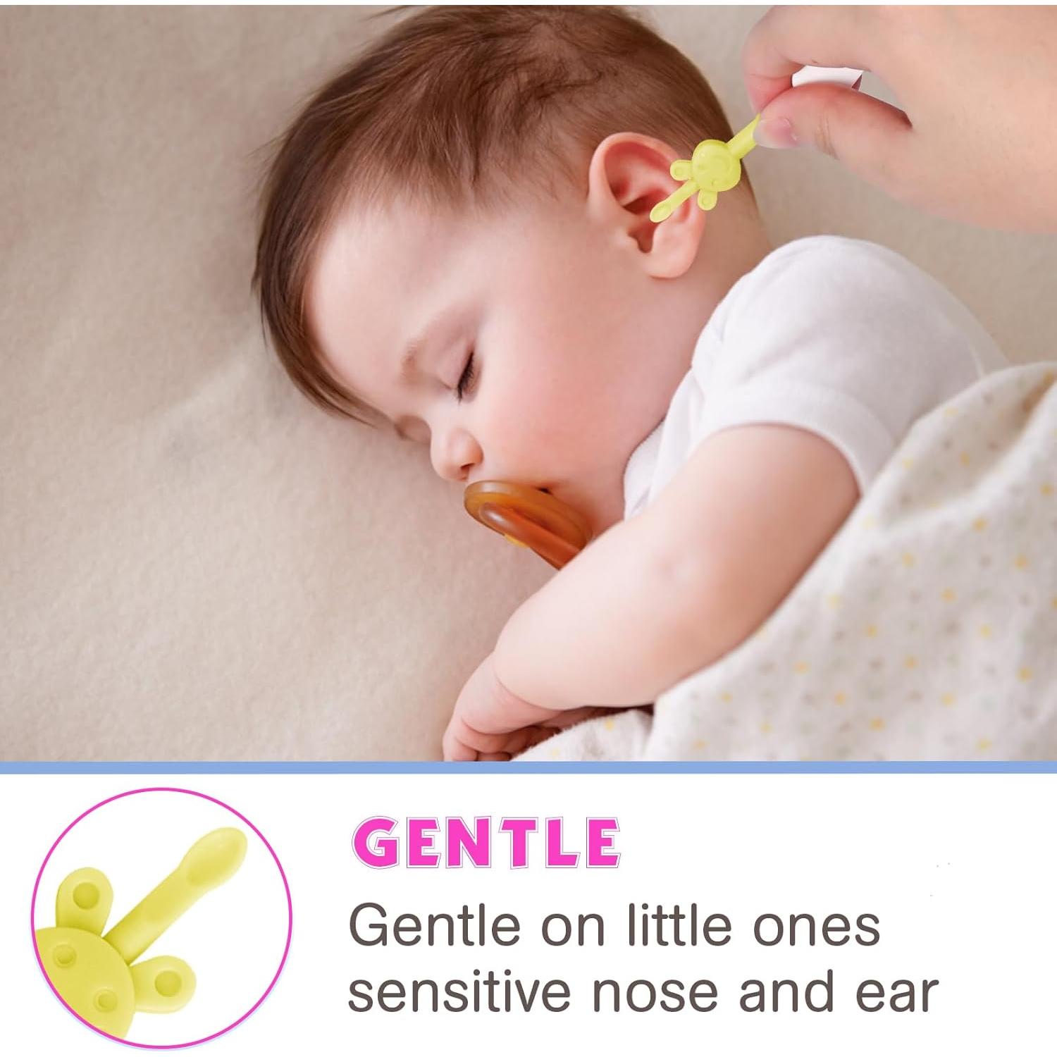 Limpiador de Nariz y Oído para Bebés Kinggrand Amarillo 3 en 1