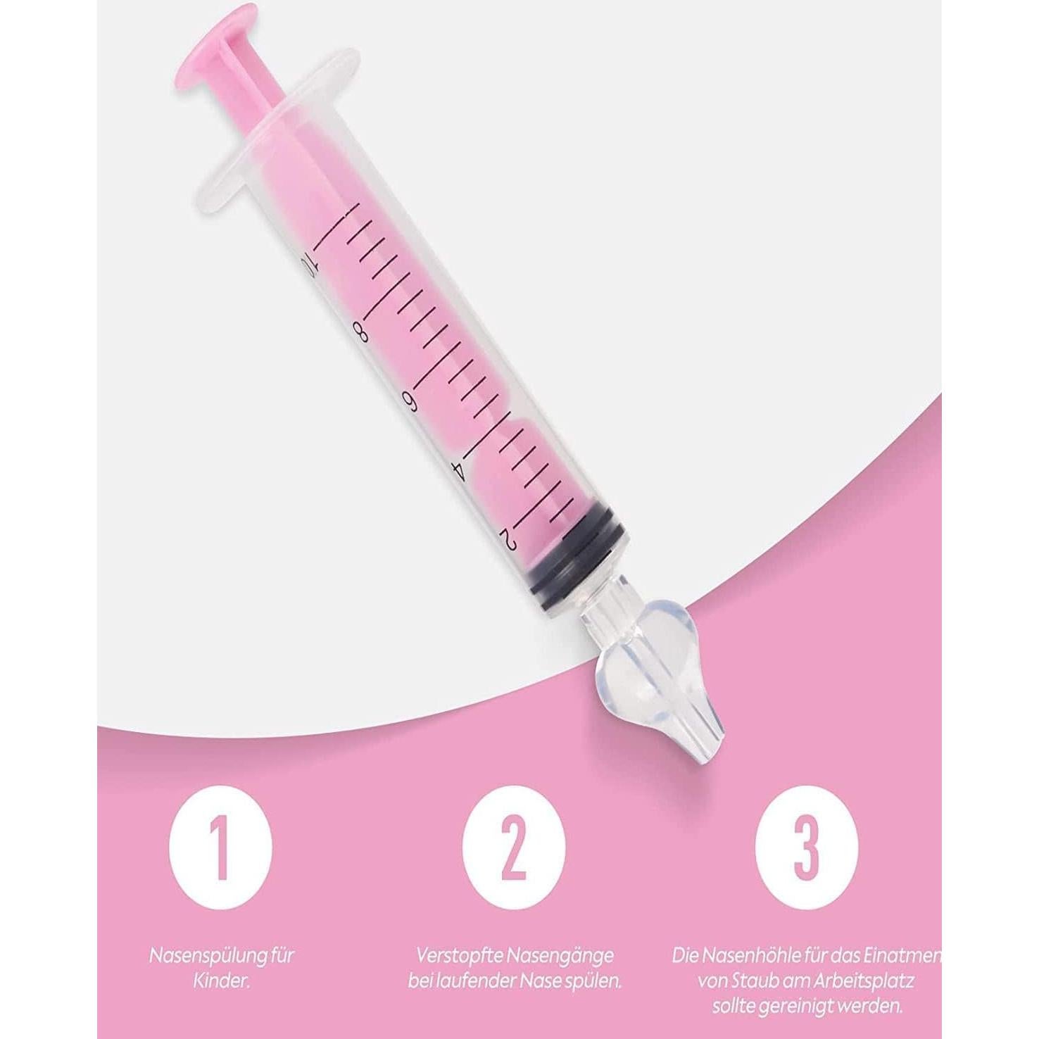 Irrigador Nasal Portátil HuGuWdy 10ml para Bebés Rosa