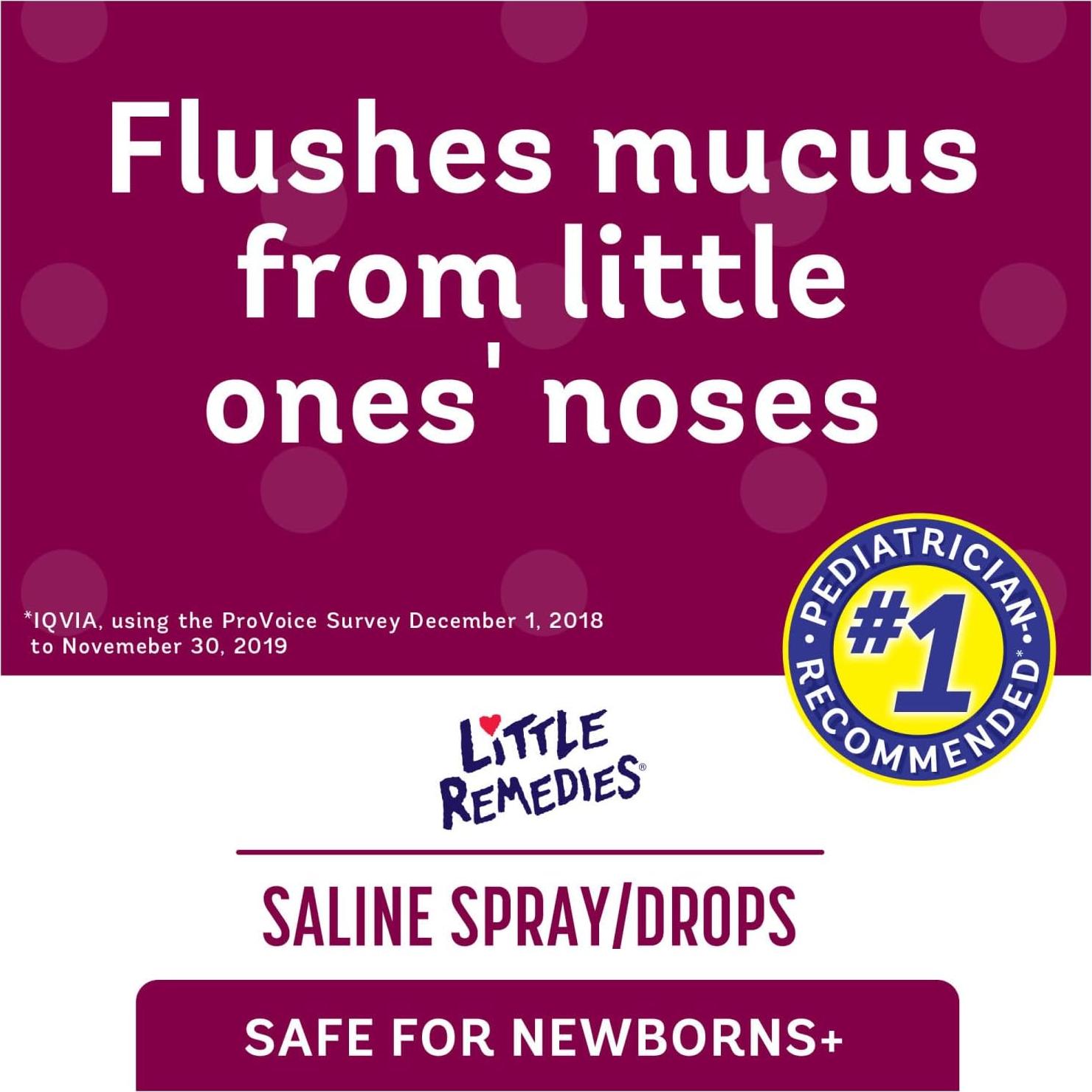 Little Remedies Spray Nasal Salino y Gotas para Bebés 3x15ml