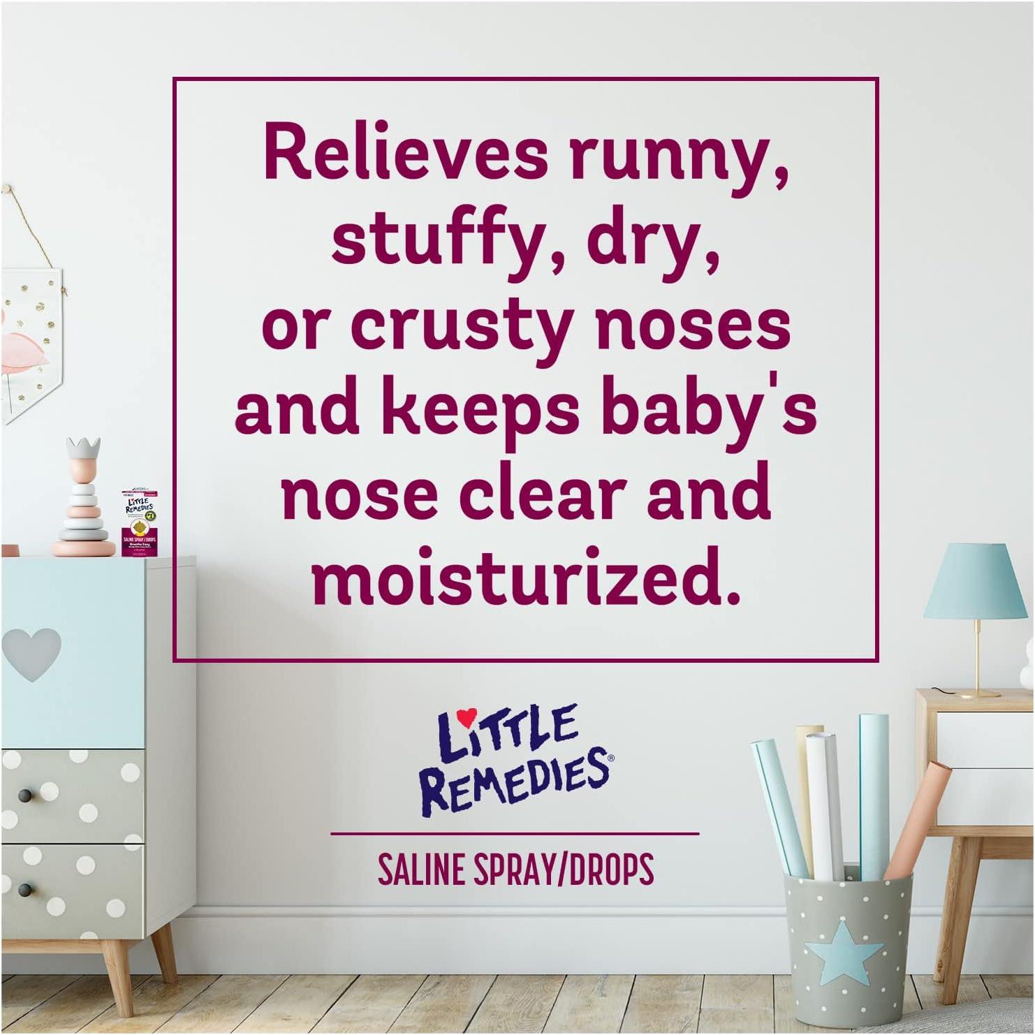 Little Remedies Spray Nasal Salino y Gotas para Bebés 3x15ml