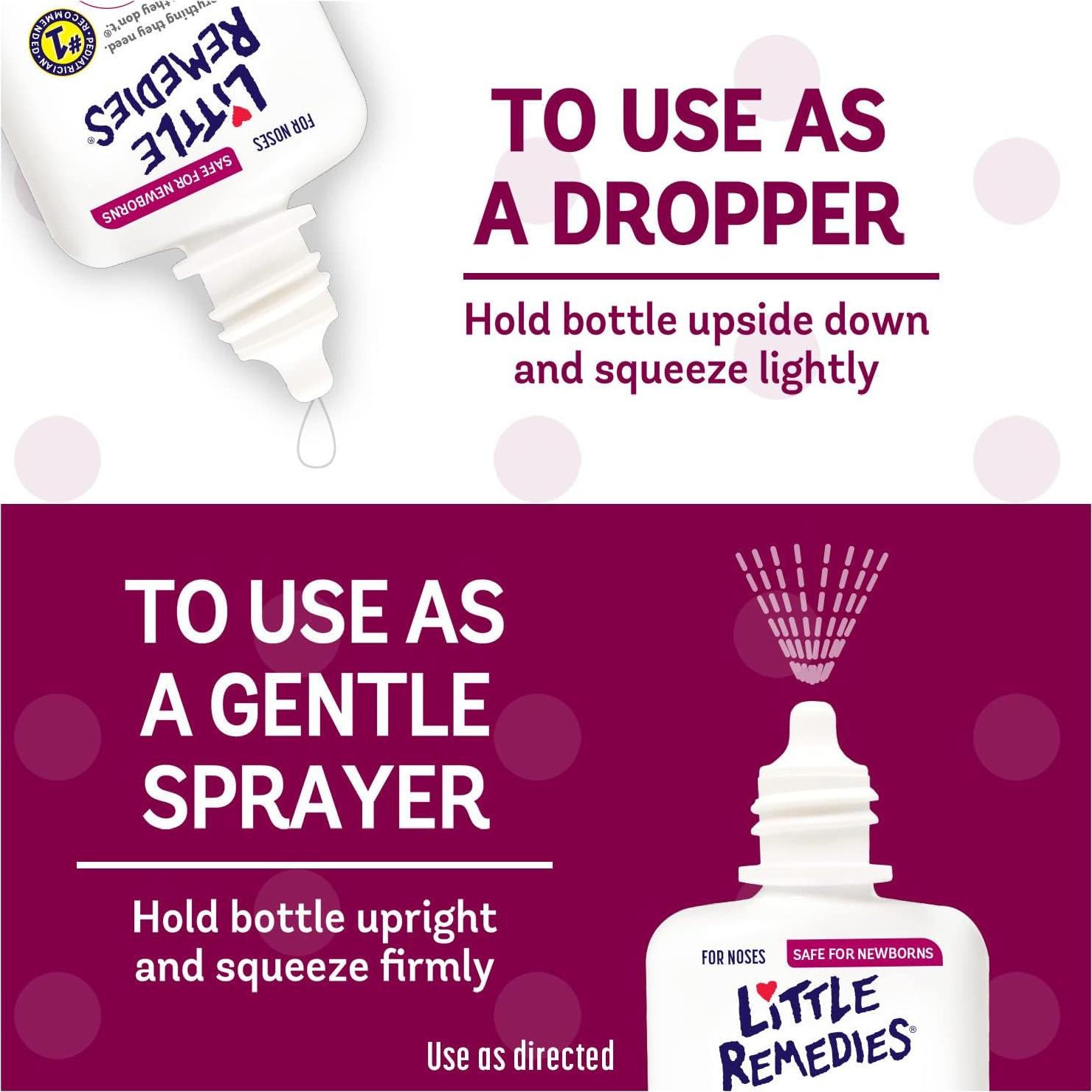 Little Remedies Spray Nasal Salino y Gotas para Bebés 3x15ml