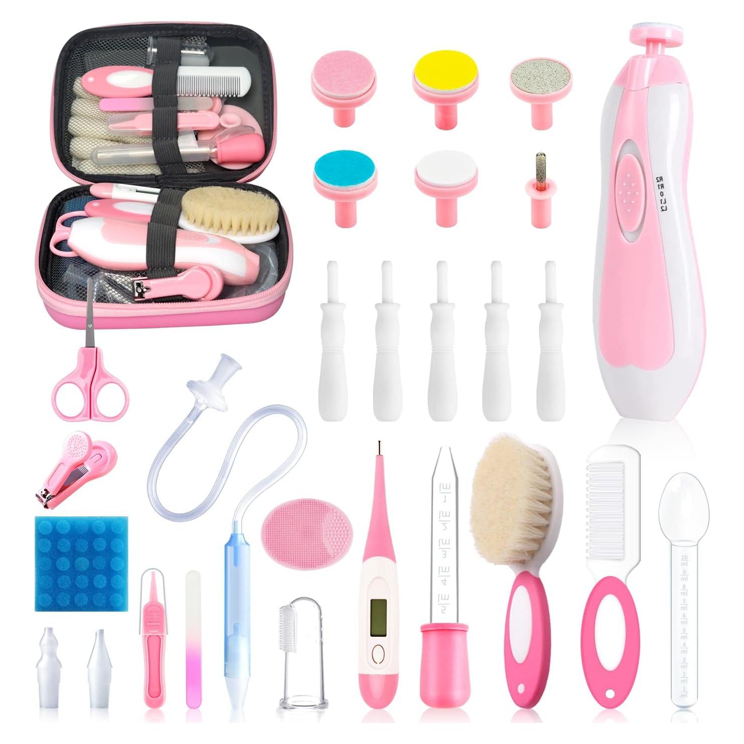 Kit de Cuidado y Aseo para Bebés Qunlions 28 en 1 Rosa