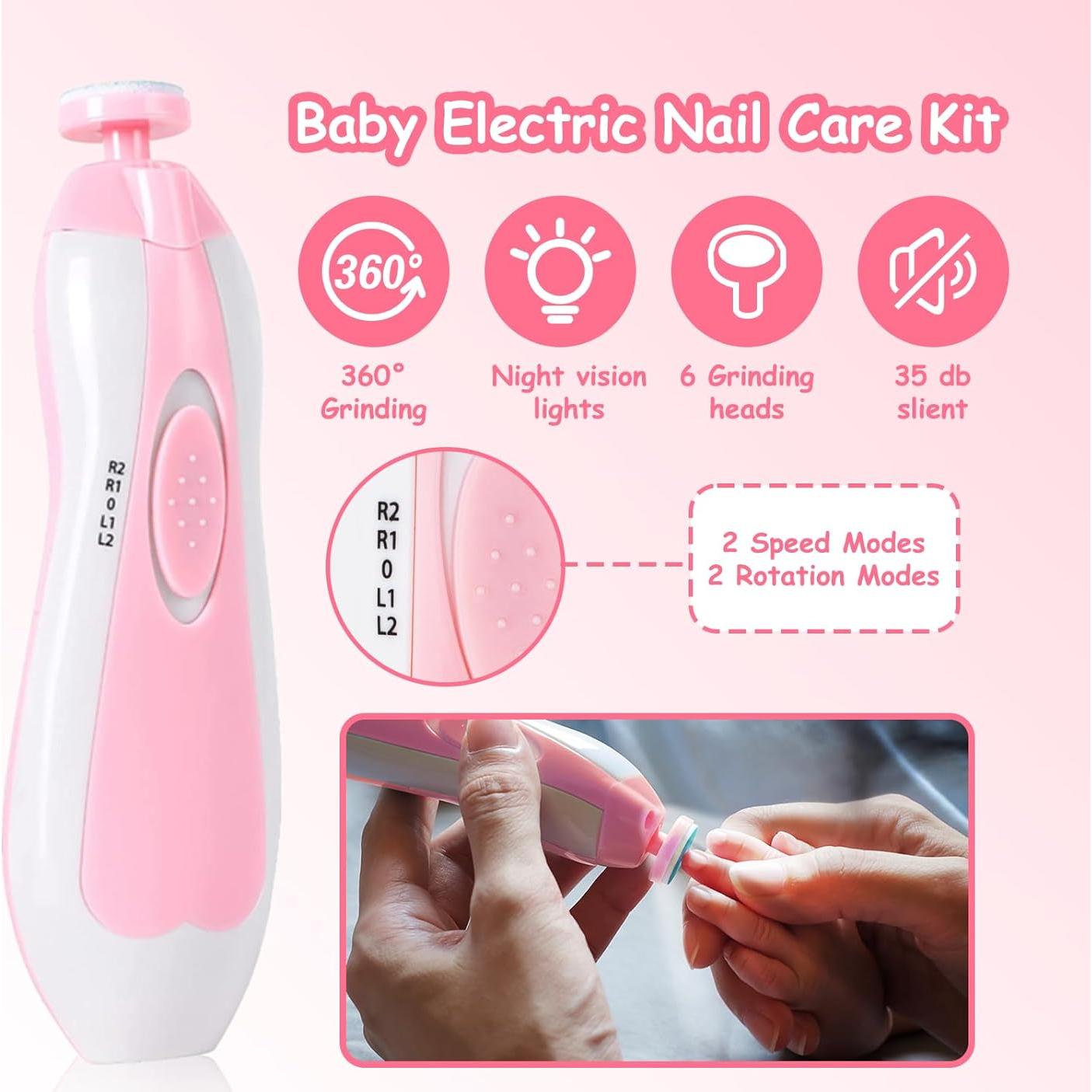 Kit de Cuidado y Aseo para Bebés Qunlions 28 en 1 Rosa