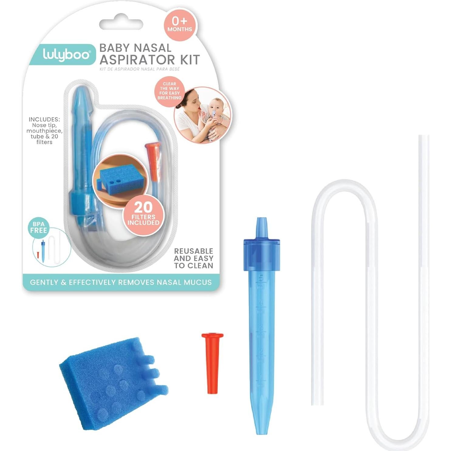 Succionador Nasal Lulyboo NAKA 001 - 20 Filtros - Libre BPA