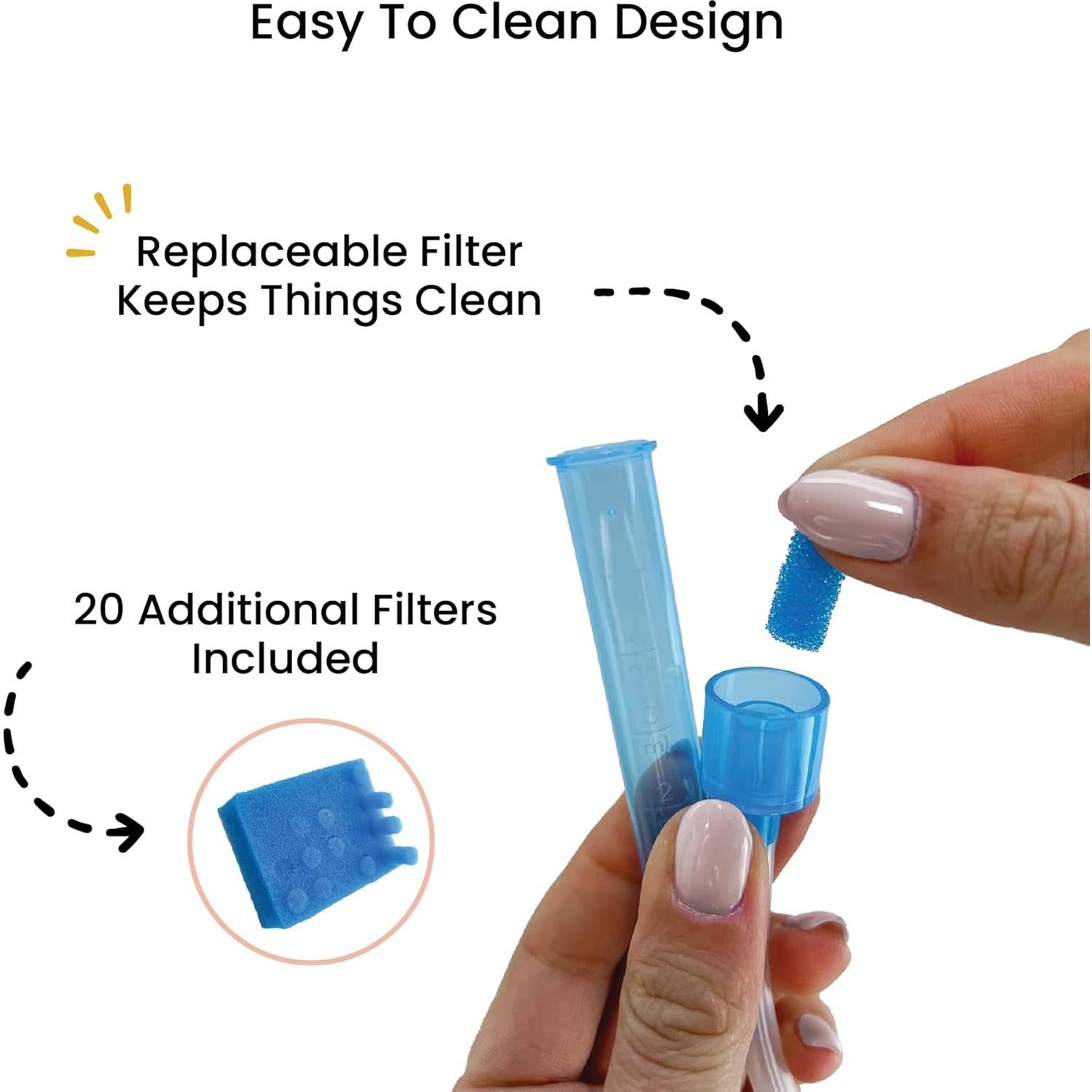 Succionador Nasal Lulyboo NAKA 001 - 20 Filtros - Libre BPA