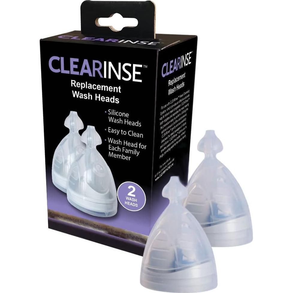 Aspirador Nasal CLEARinse con 2 Cabezas de Lavado Reutilizables
