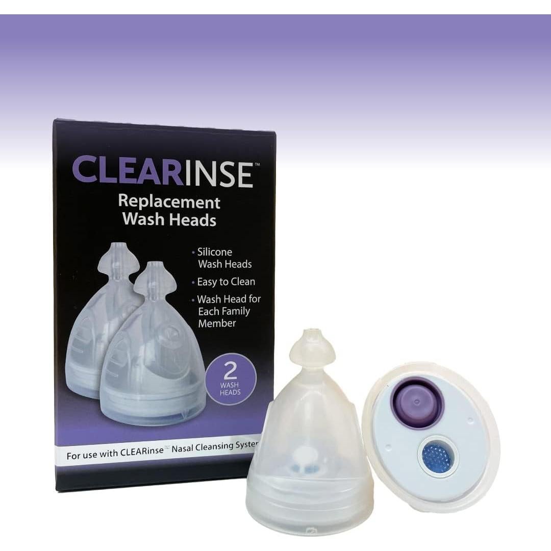 Aspirador Nasal CLEARinse con 2 Cabezas de Lavado Reutilizables