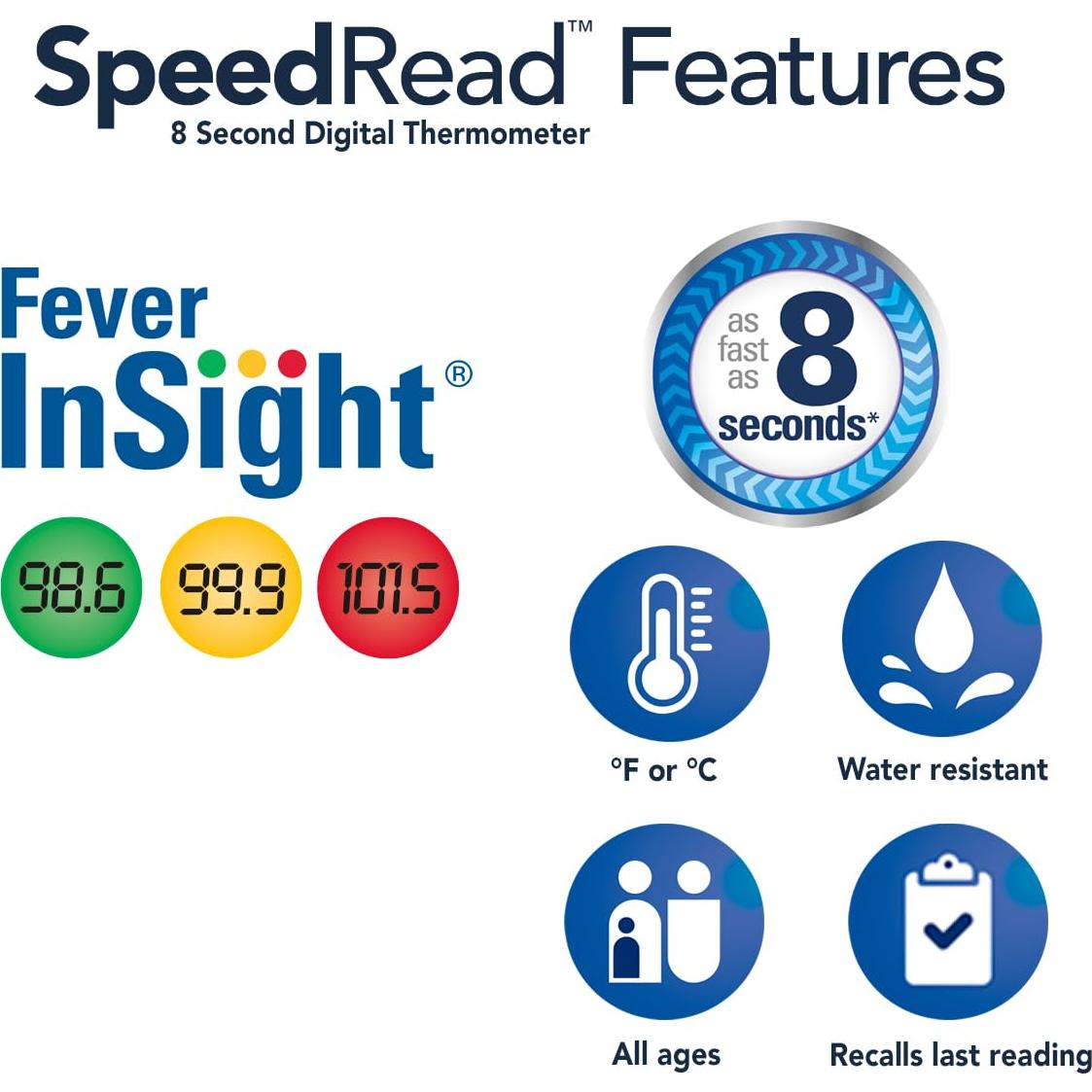 Termómetro Digital Vicks SpeedRead V912US - Lectura Rápida 8s