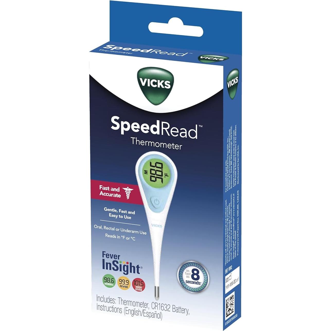 Termómetro Digital Vicks SpeedRead V912US - Lectura Rápida 8s