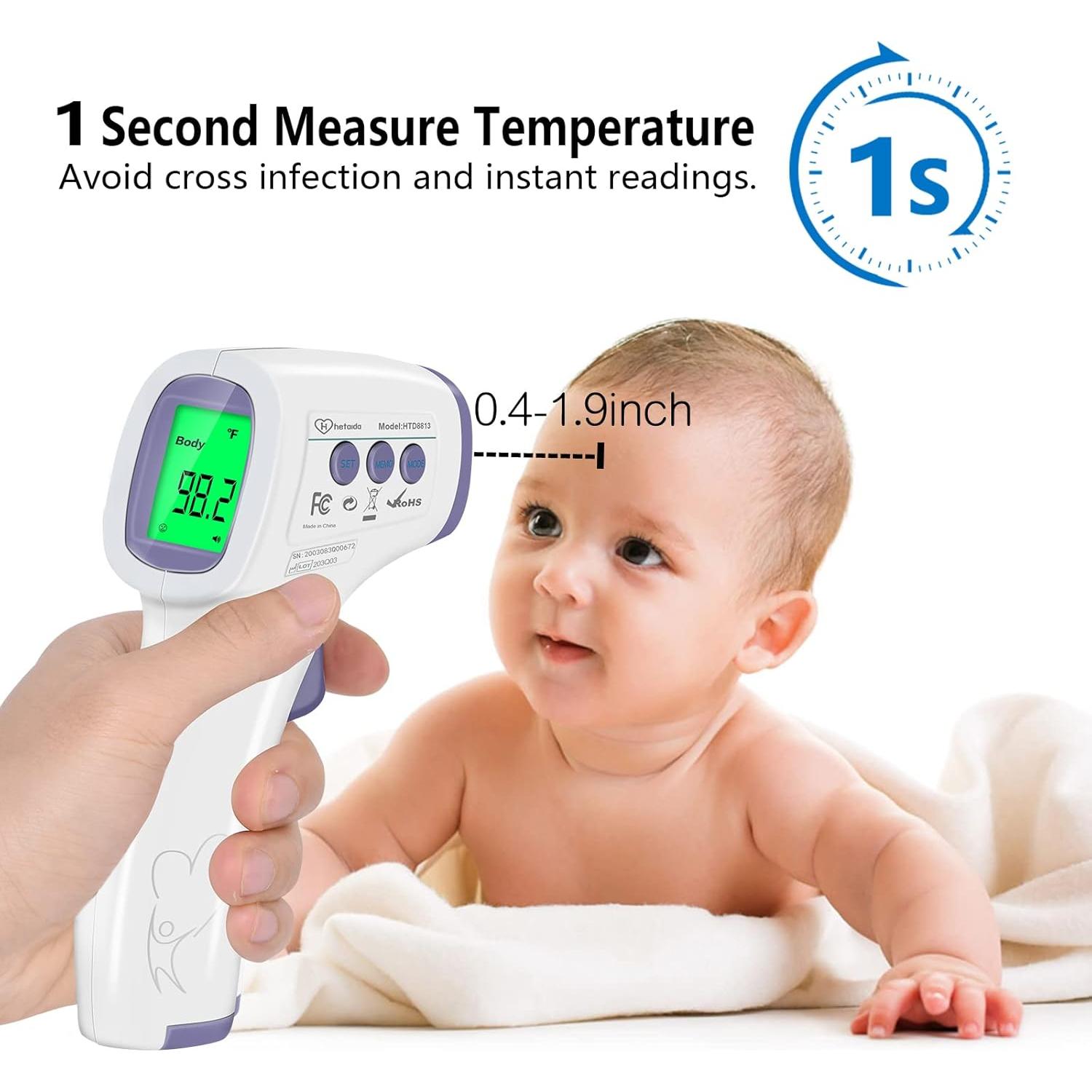 Termómetro Digital Infrarrojo Sin Contacto HTD - 2 en 1