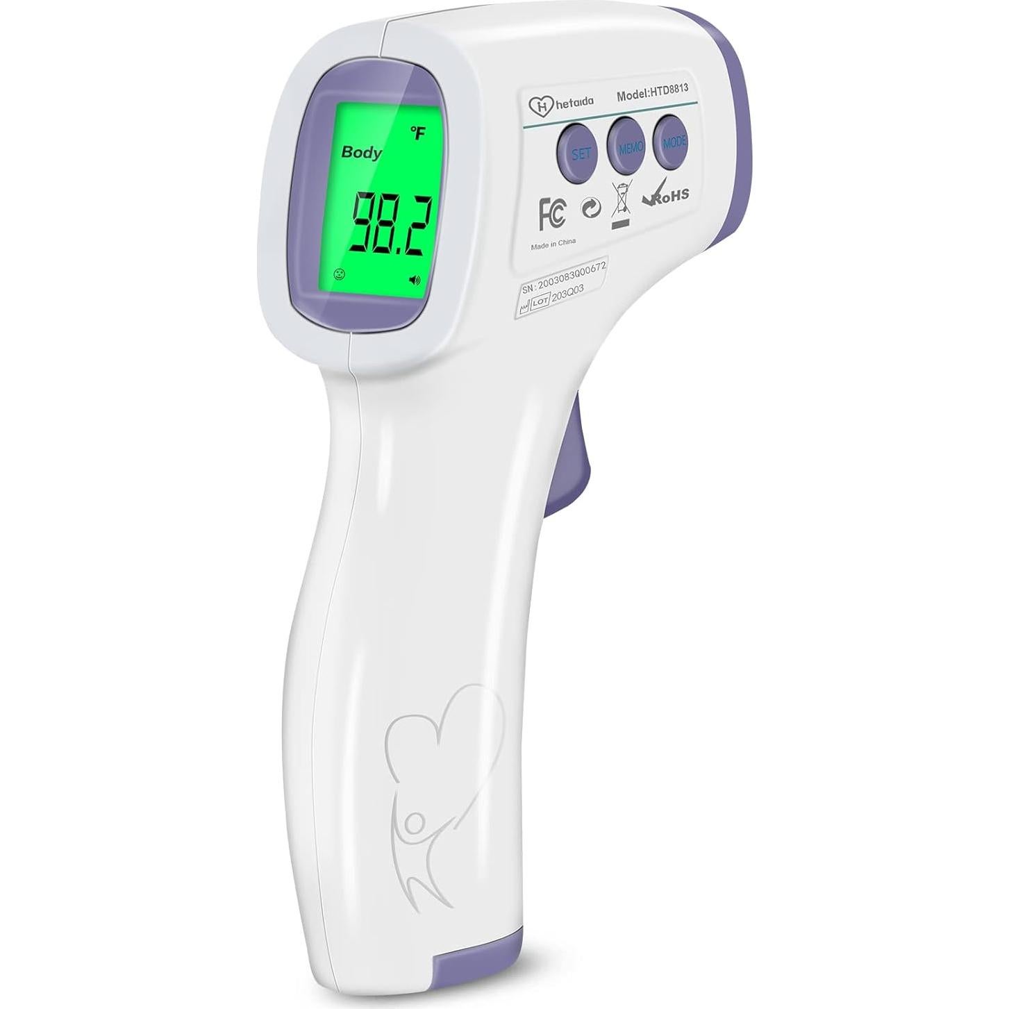 Termómetro Digital Infrarrojo Sin Contacto HTD - 2 en 1