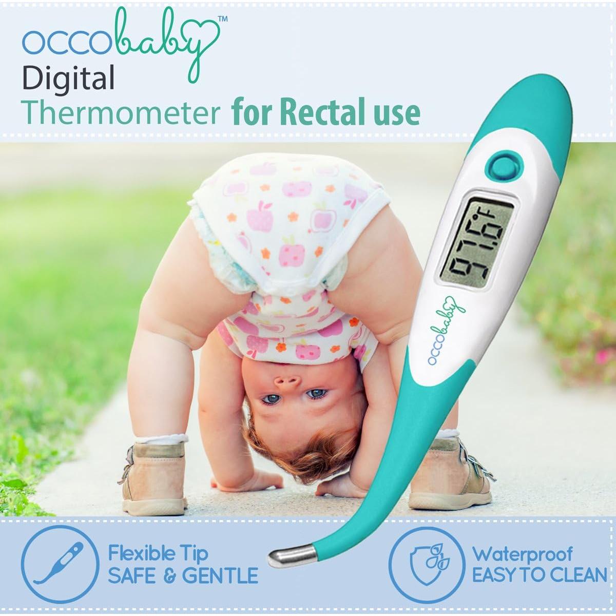 Termómetro Digital Clínico OCCObaby para Bebés - Punta Flexible, Lectura Rápida en 10 Segundos