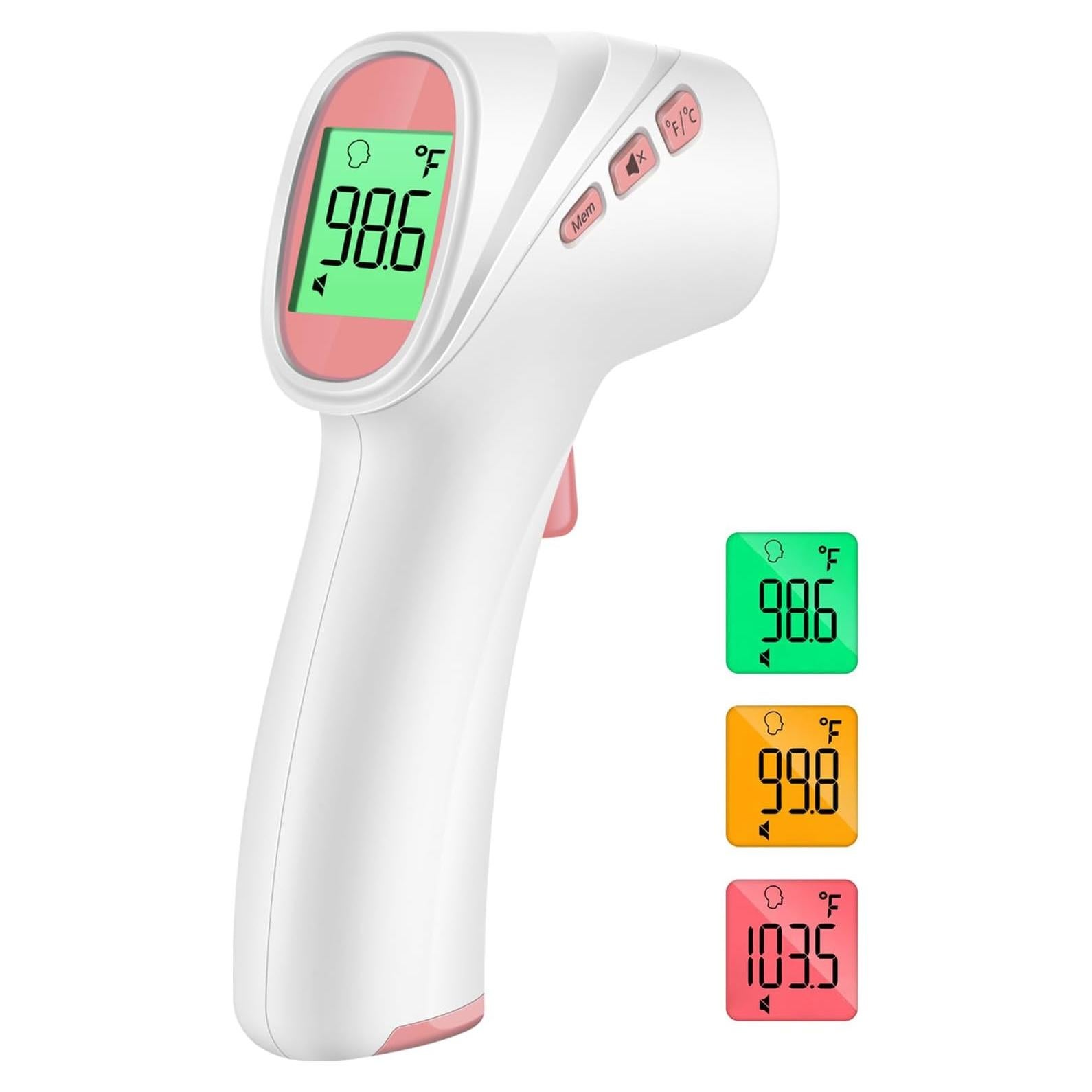 Termómetro Digital Sin Contacto Viproud Rosa - Alarma de Fiebre