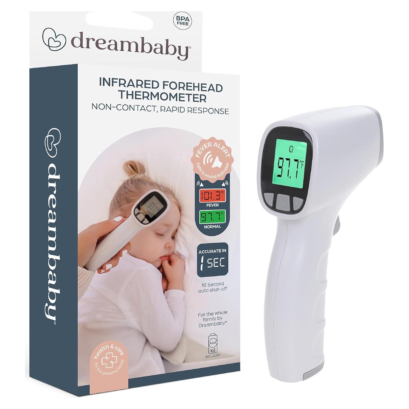 Termómetro Digital Sin Contacto Dreambaby L342 - Alerta de Fiebre, Memoria 20 Lecturas