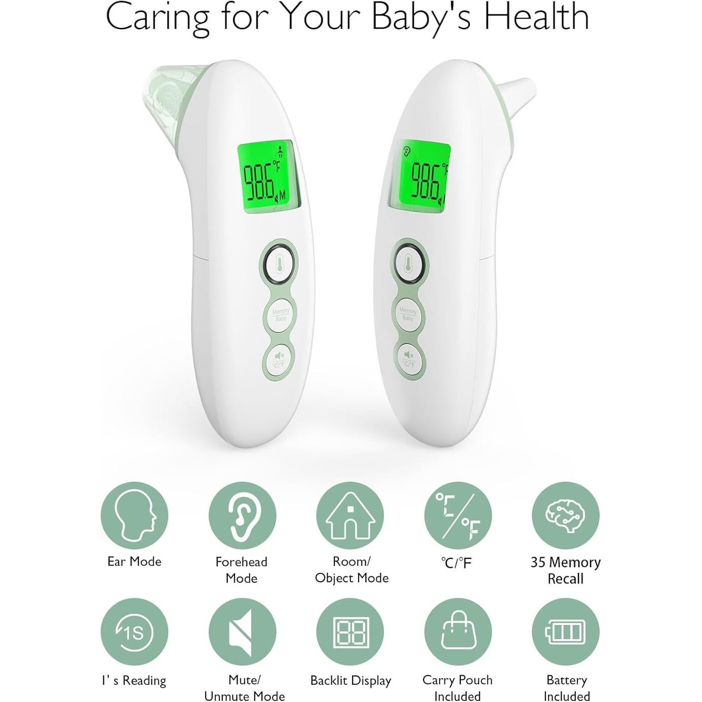 Termómetro Digital Infrarrojo Sin Contacto Momcozy FC-IR300