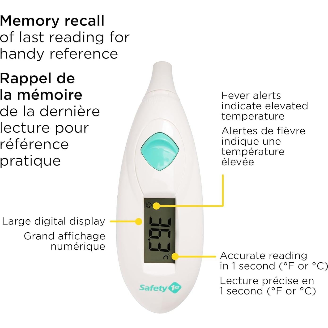 Termómetro de oído digital Safety 1st Lectura Rápida